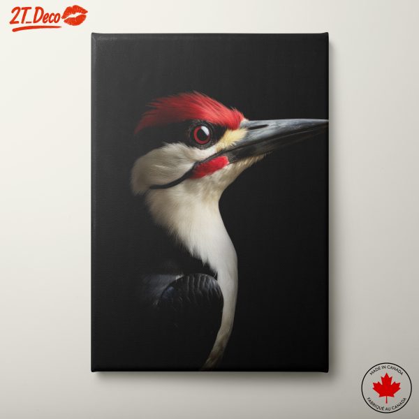Stunning Portrait of a Bird with Red Accents