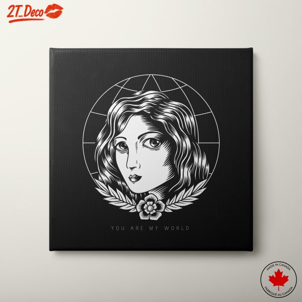 Stylized Portrait Art with Quote