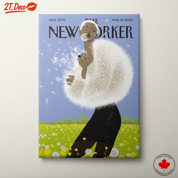The New Yorker Cover Featuring a Woman with Dandelions
