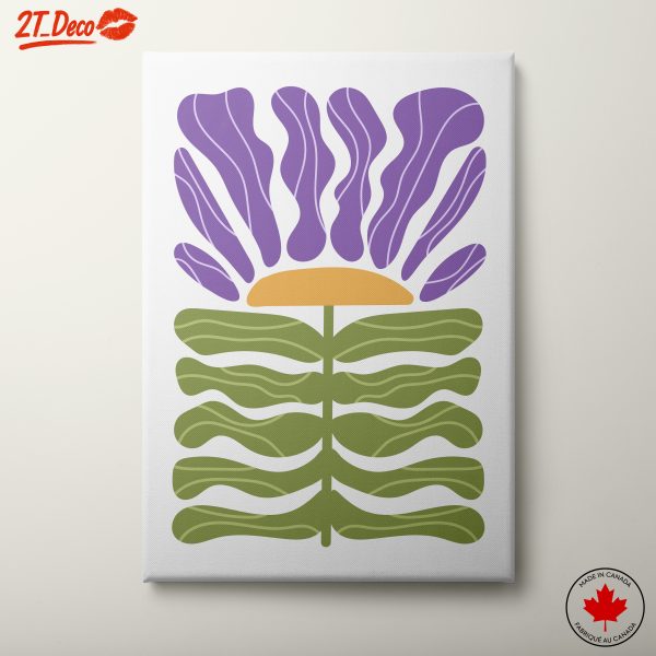 Modern Floral Design with Purple Petals