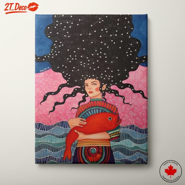 Stylized Character with Vibrant Background
