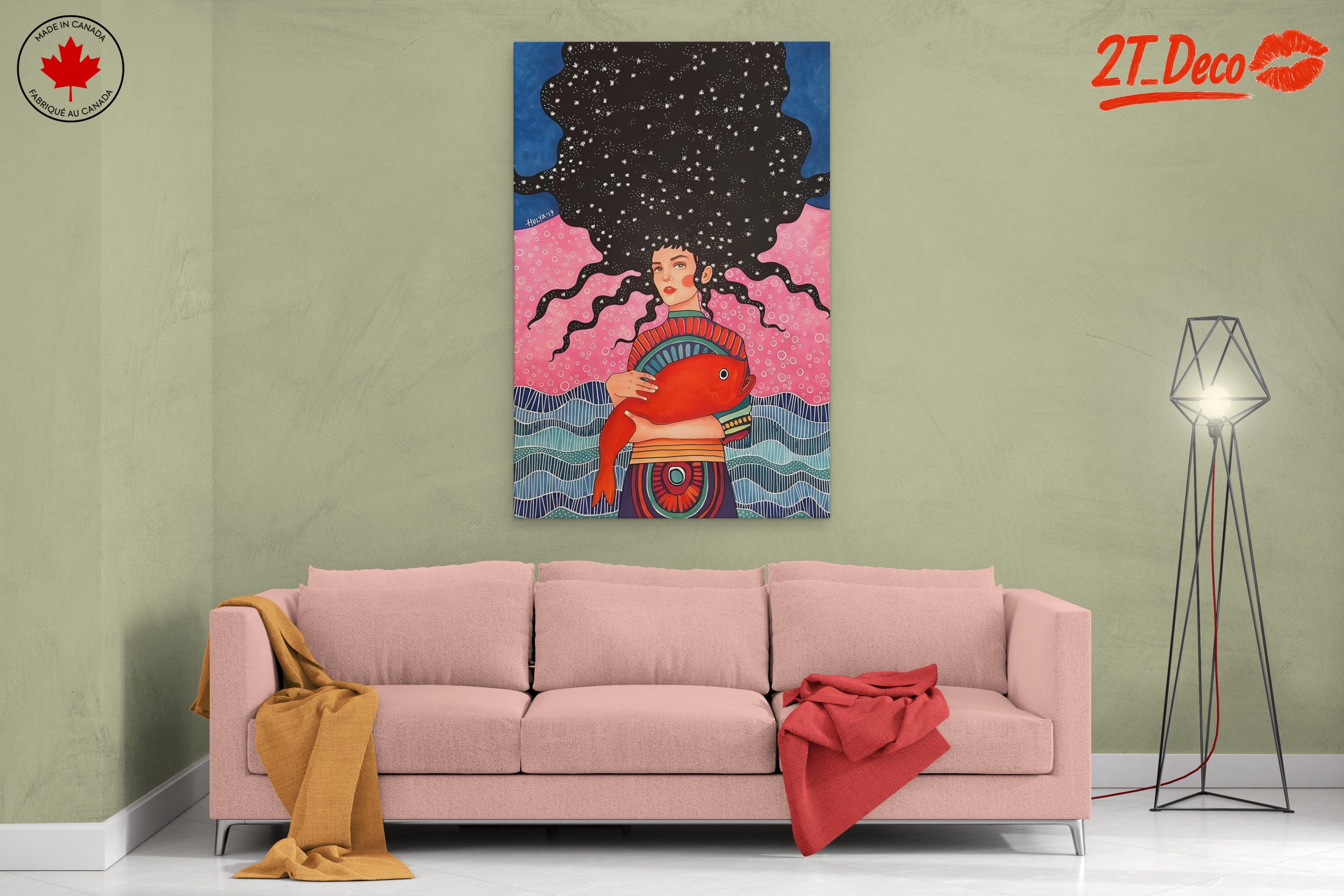 Stylized Character with Vibrant Background - Image 2