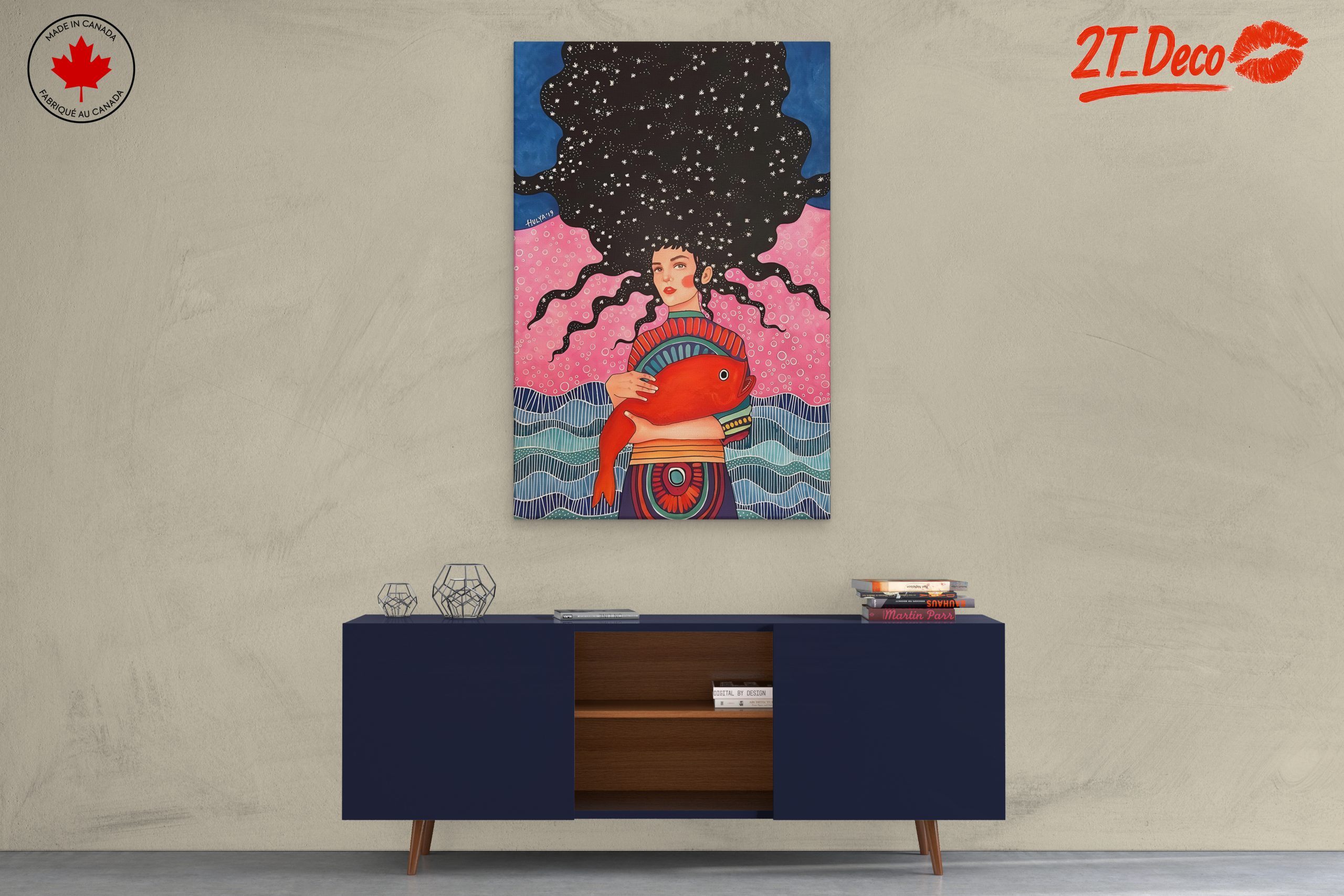 Stylized Character with Vibrant Background - Image 3