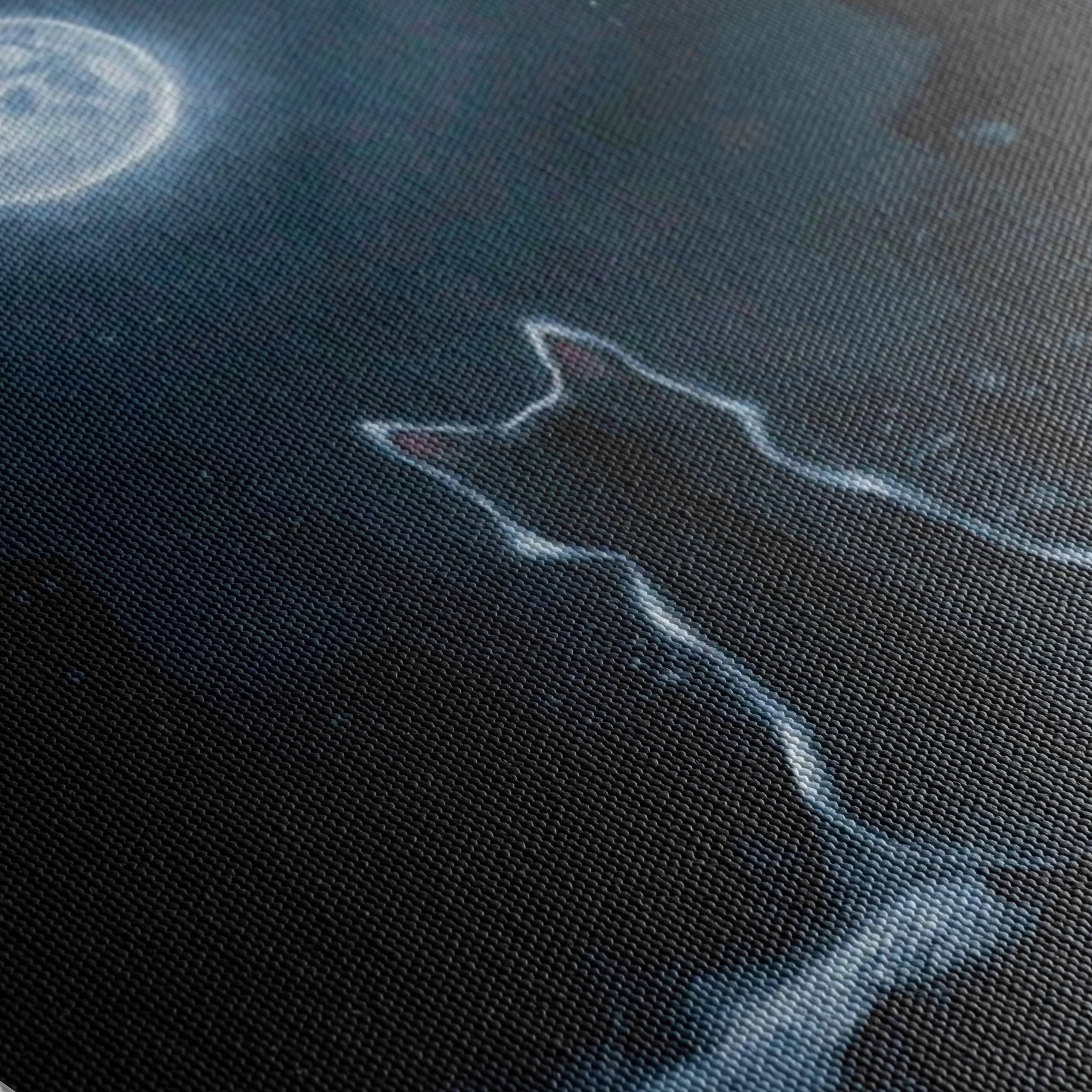 Cat Watching Full Moon in Cityscape - Image 5