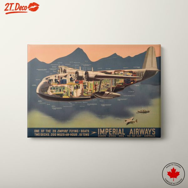 Vintage Imperial Airways Flying Boat Art