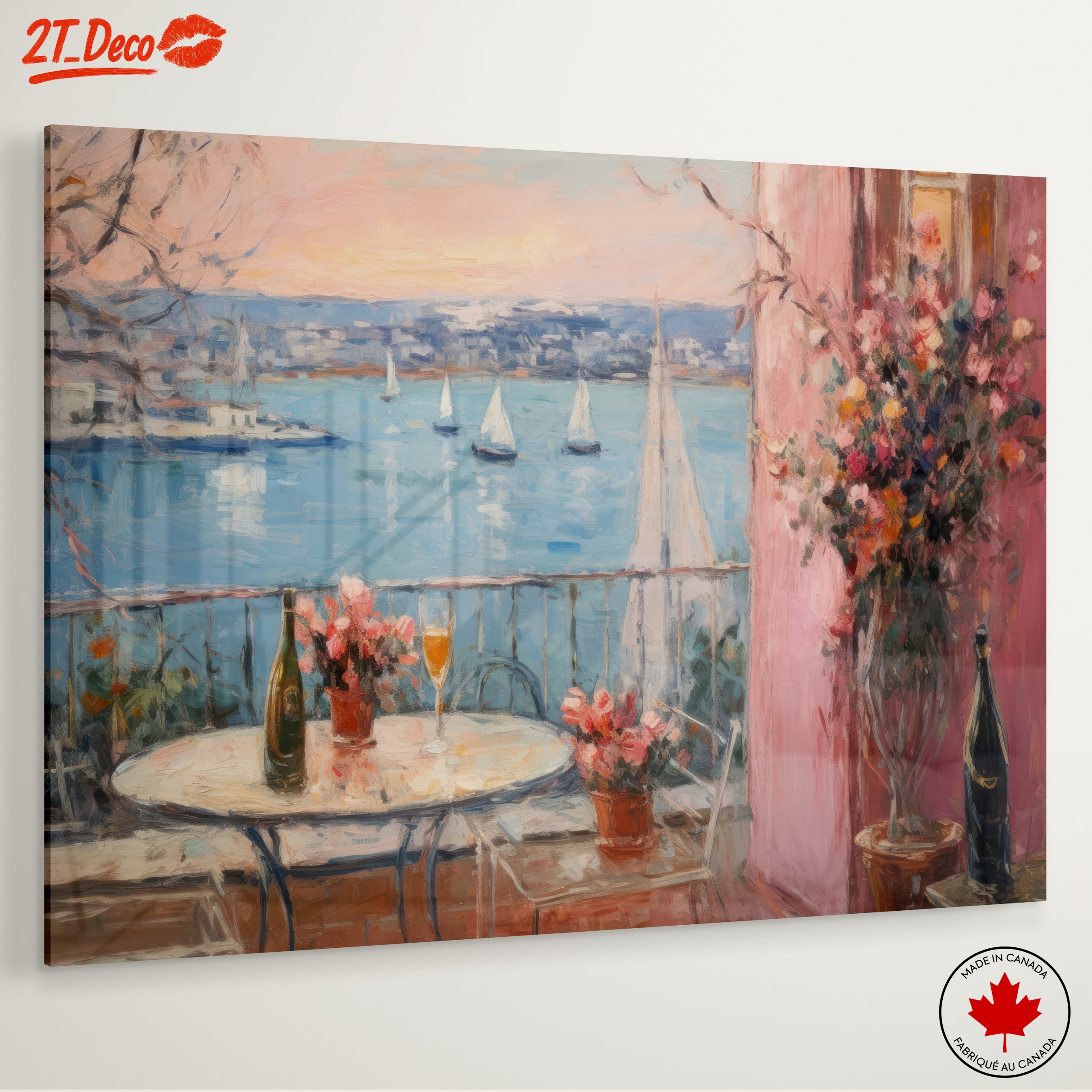 Serene Coastal View with Abstract Elements - Image 6