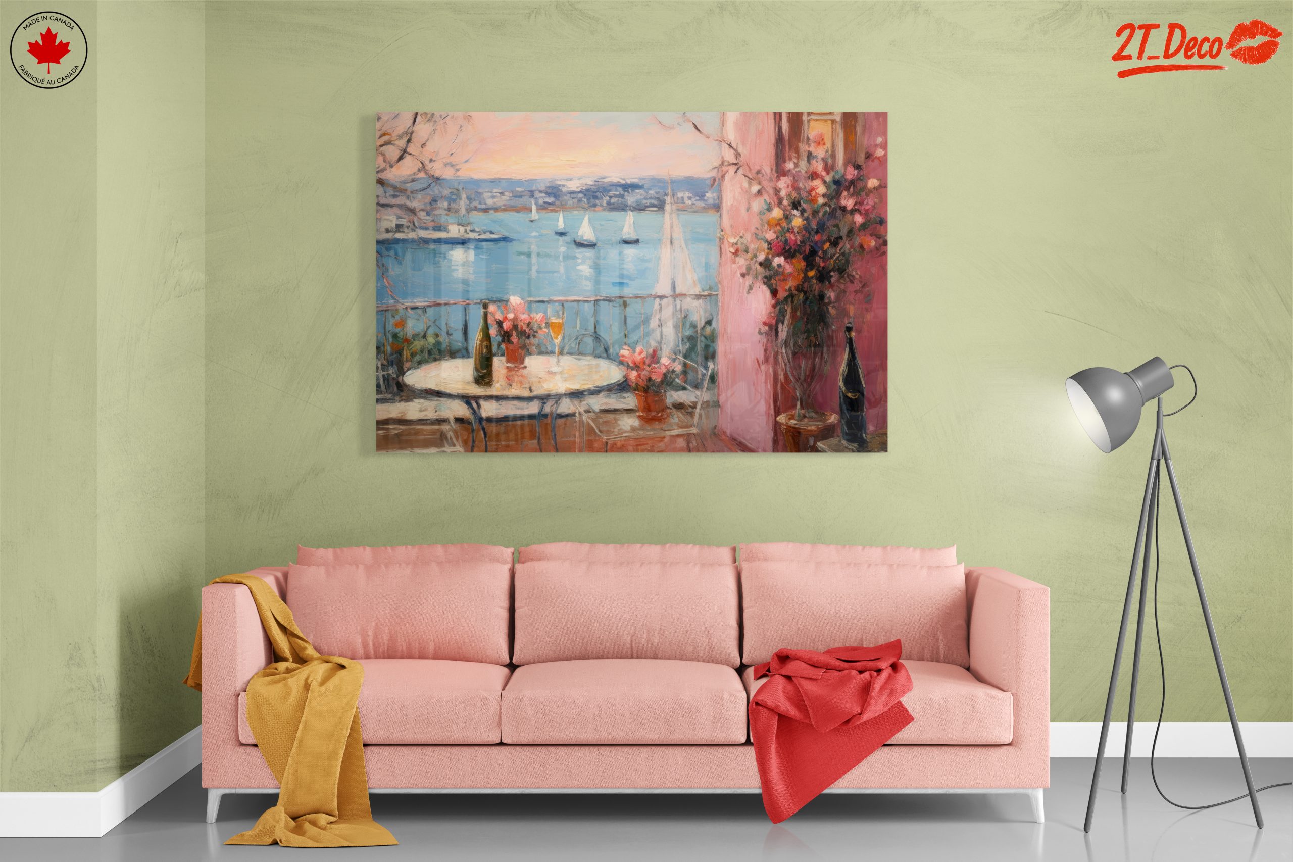 Serene Coastal View with Abstract Elements - Image 7