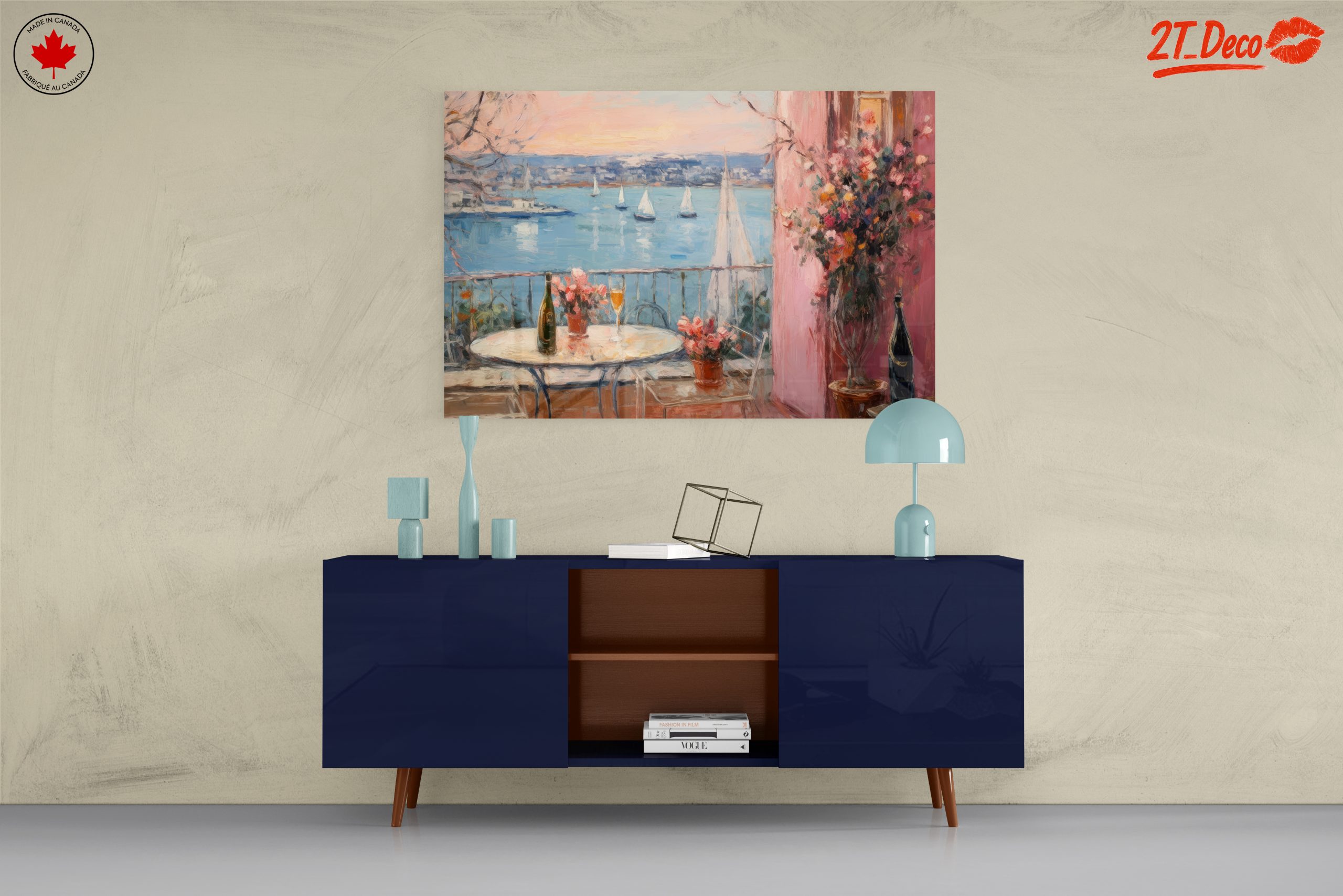 Serene Coastal View with Abstract Elements - Image 8