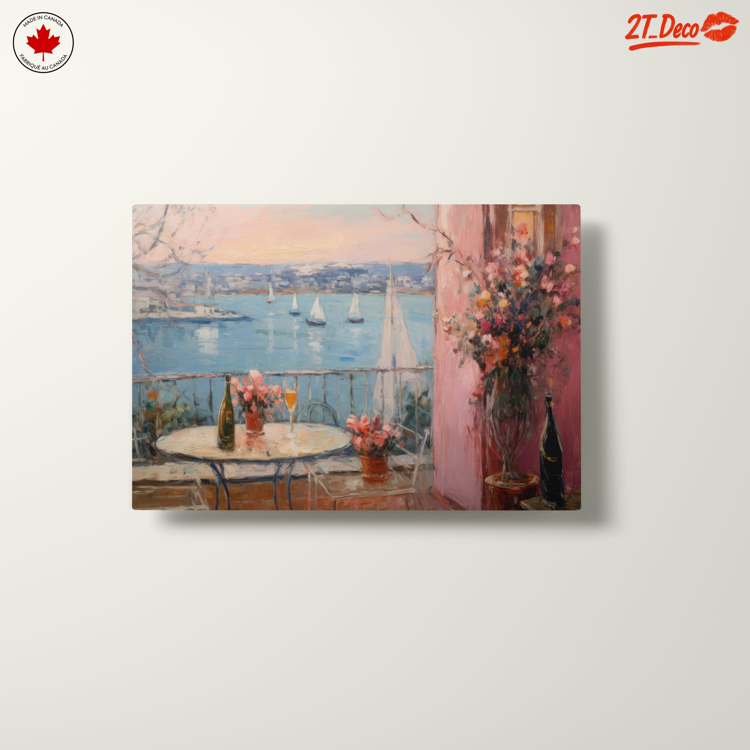 Serene Coastal View with Abstract Elements - Image 10