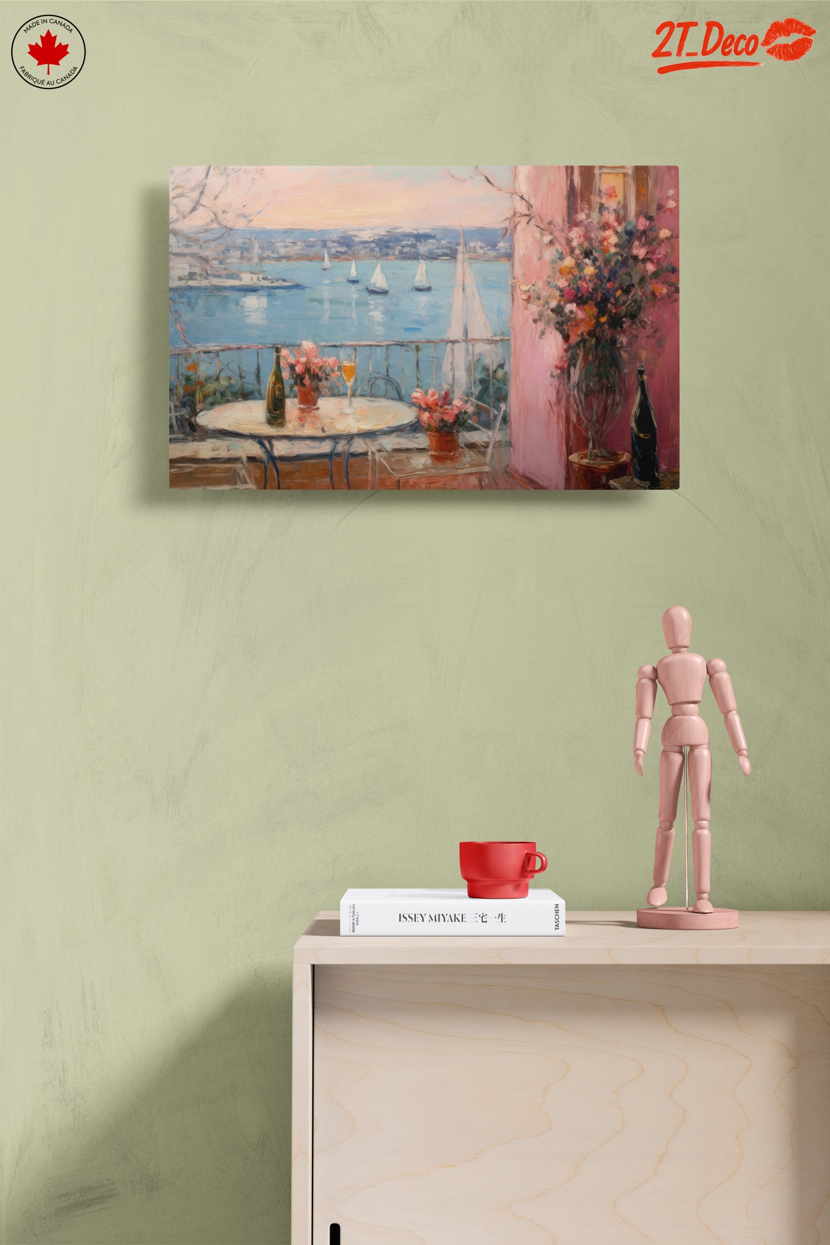 Serene Coastal View with Abstract Elements - Image 14