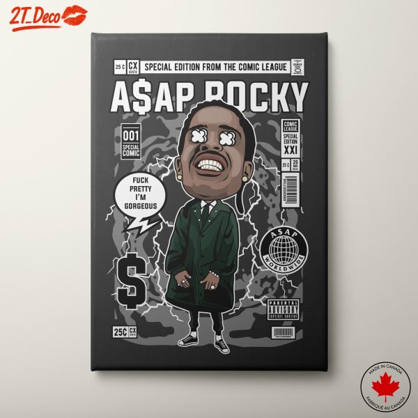 Hip Hop Character Art Inspired by A$AP Rocky