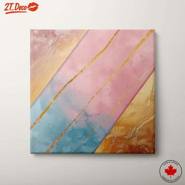 Colorful Abstract Design with Gold Accents