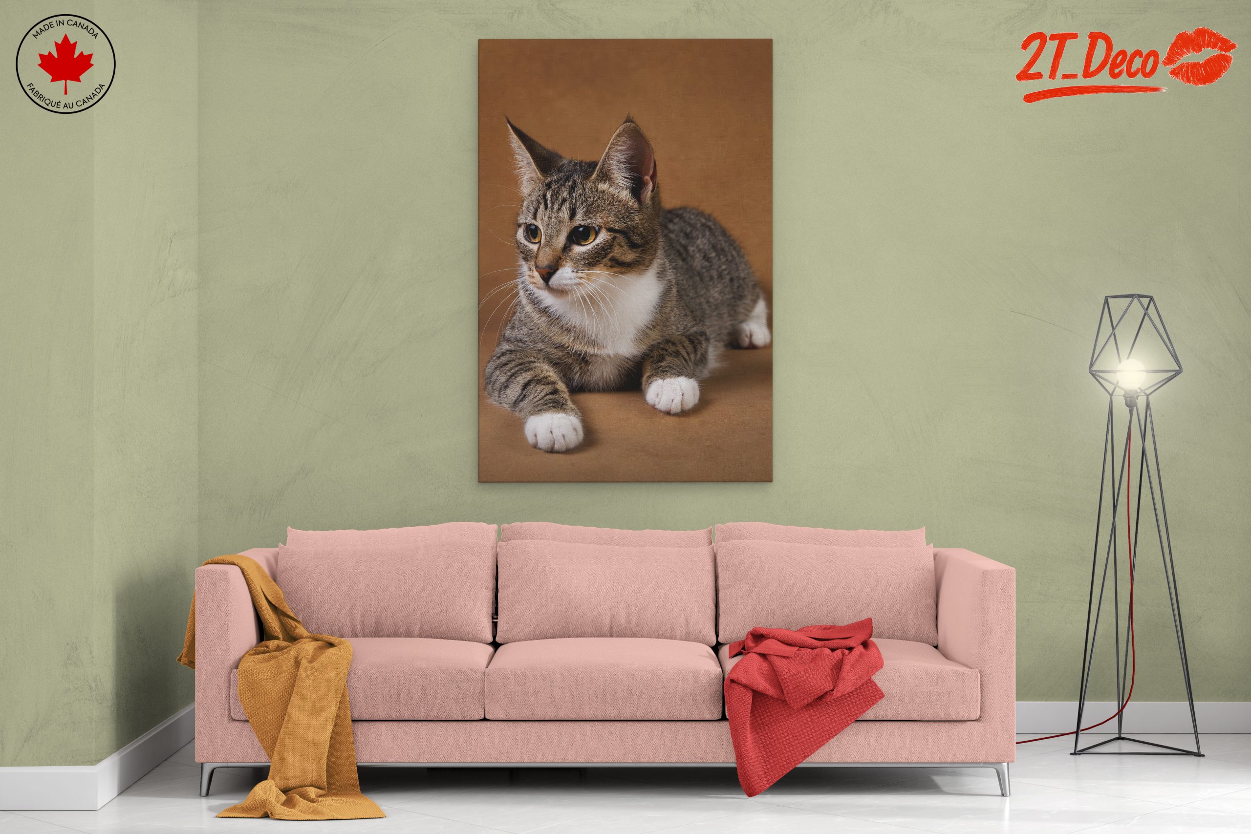 Elegant Domestic Cat Wall Art - Image 2
