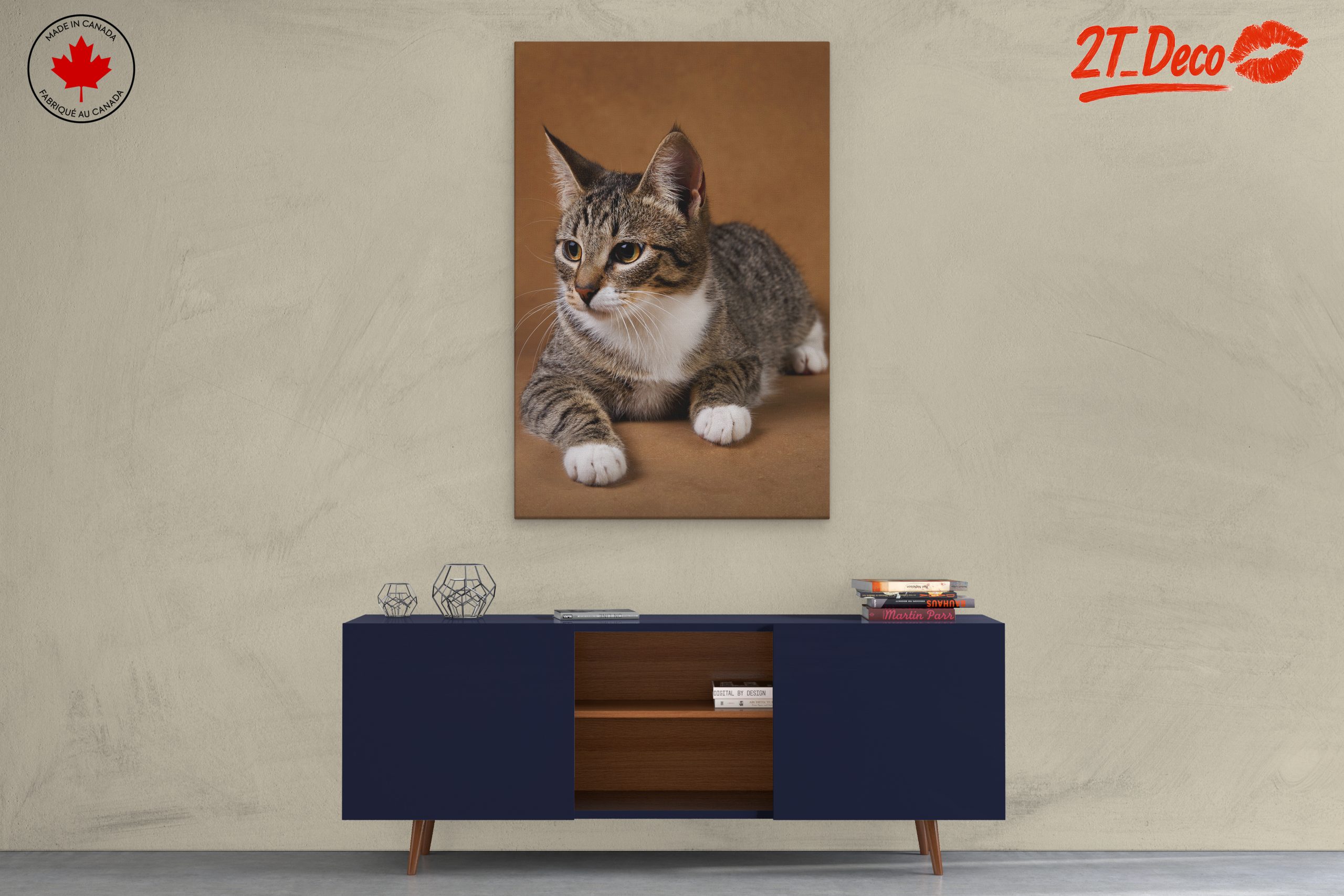Elegant Domestic Cat Wall Art - Image 3