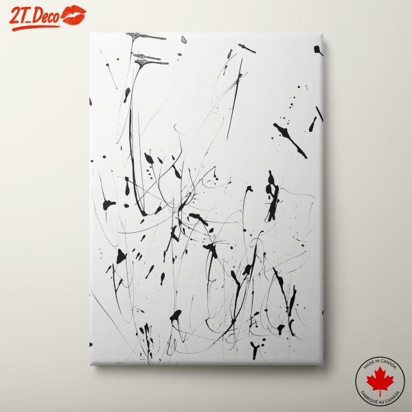 Black and White Abstract Expression Art
