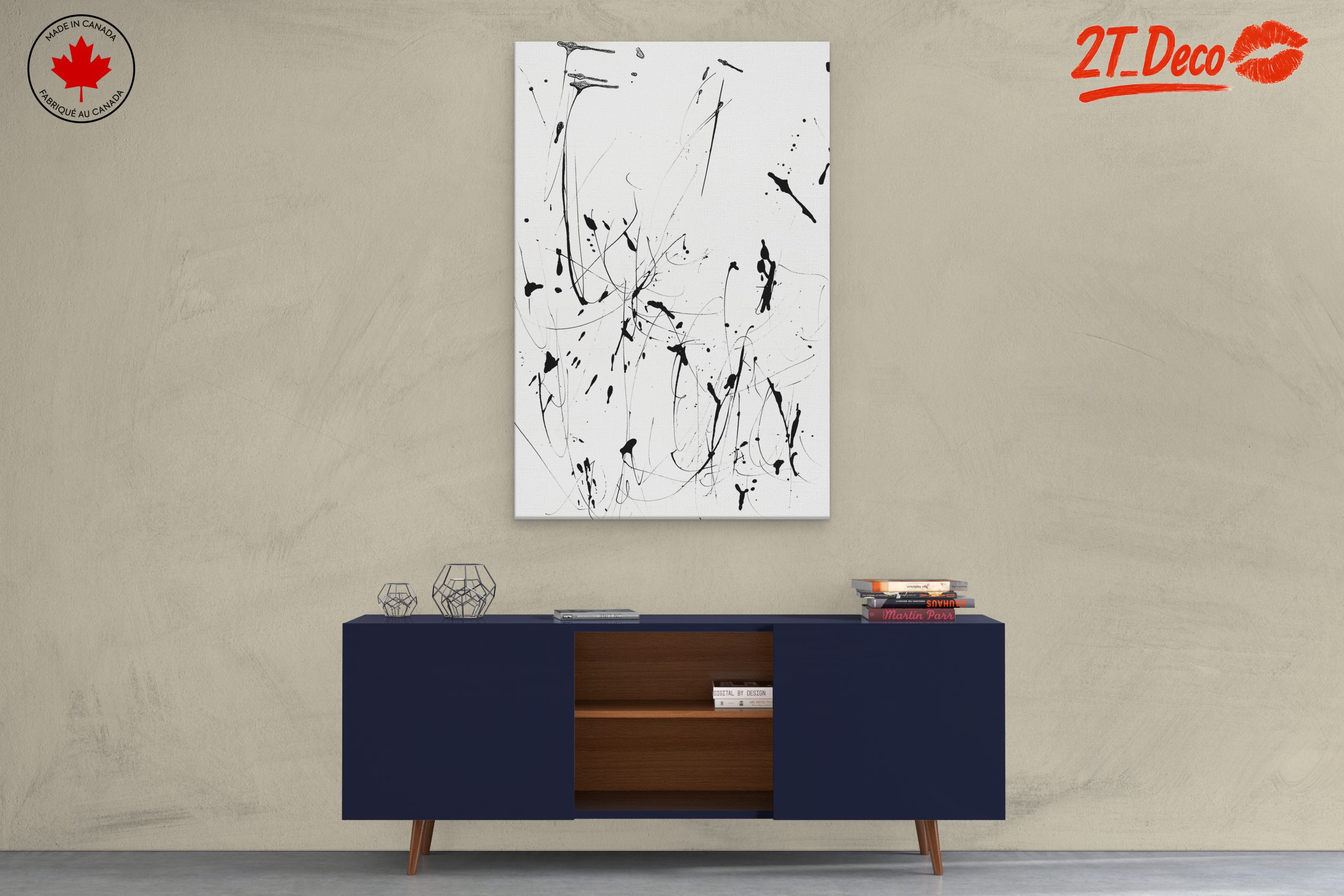 Black and White Abstract Expression Art - Image 3