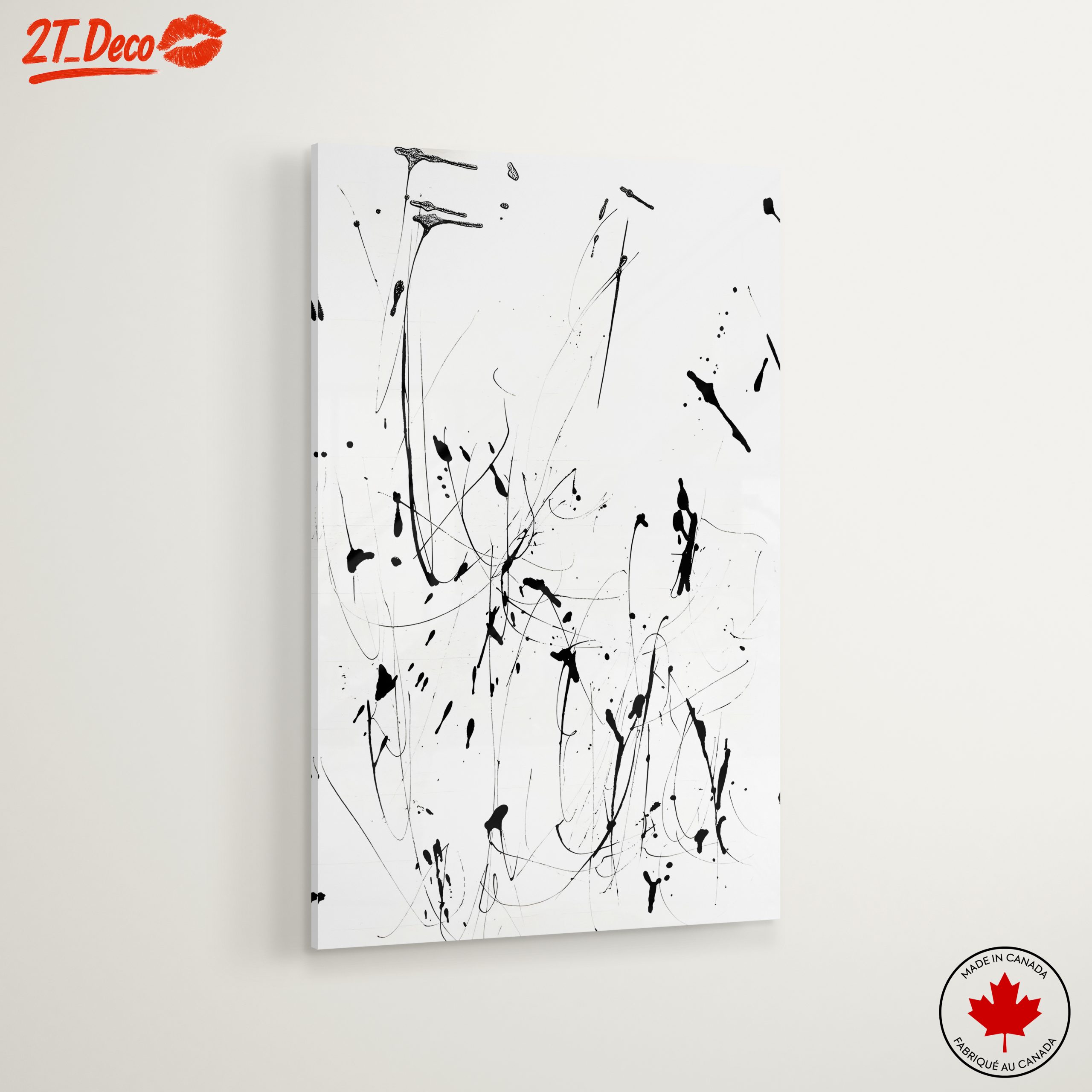 Black and White Abstract Expression Art - Image 6
