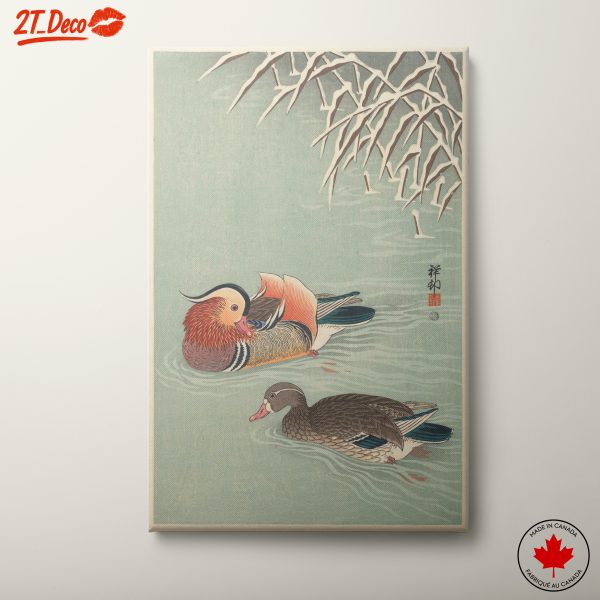 Elegant Ducks Swimming in Japanese Style