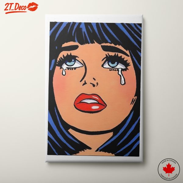 Emotional Pop Art Woman with Tears 2