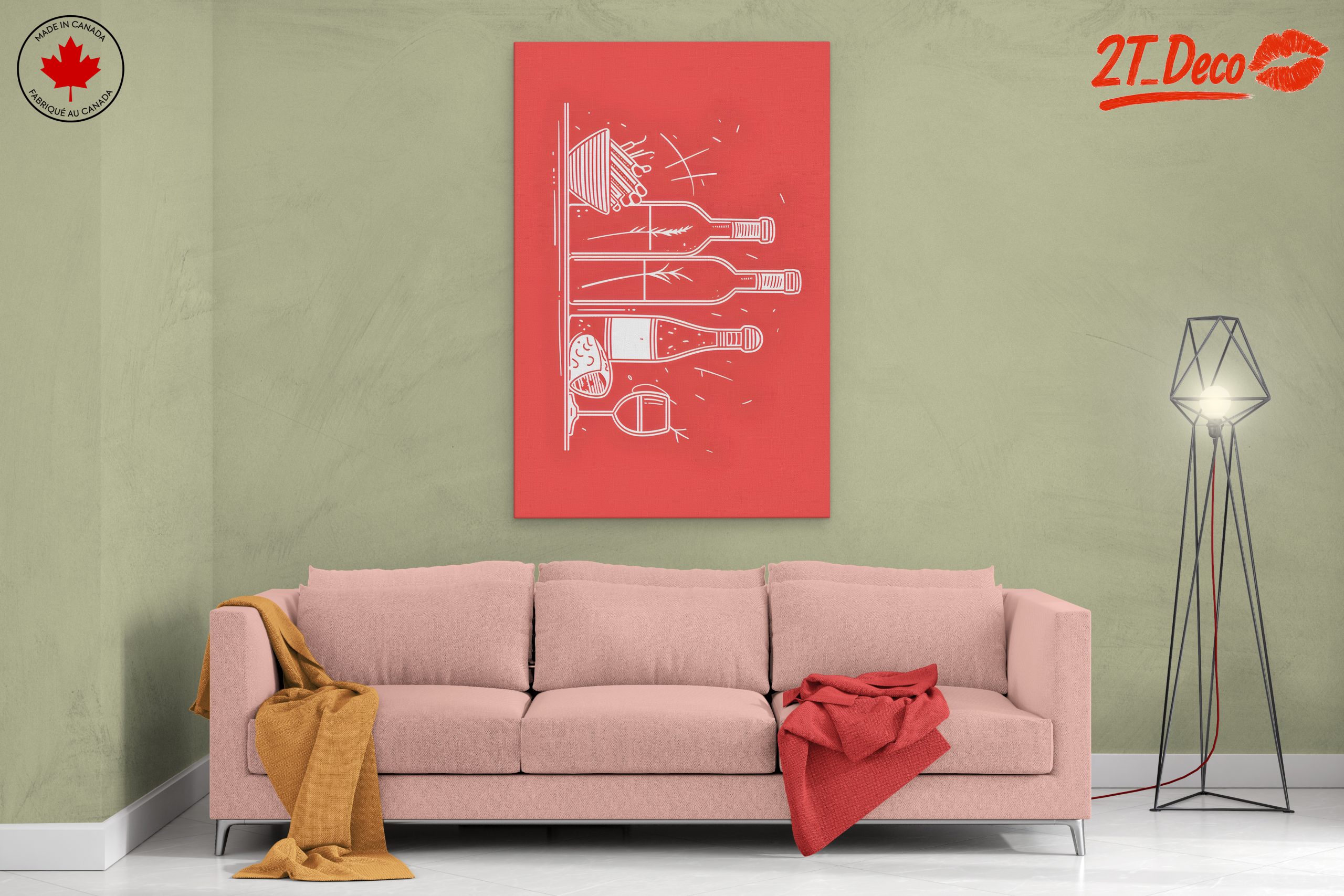 Beverage Art Illustration with Bottles - Image 2