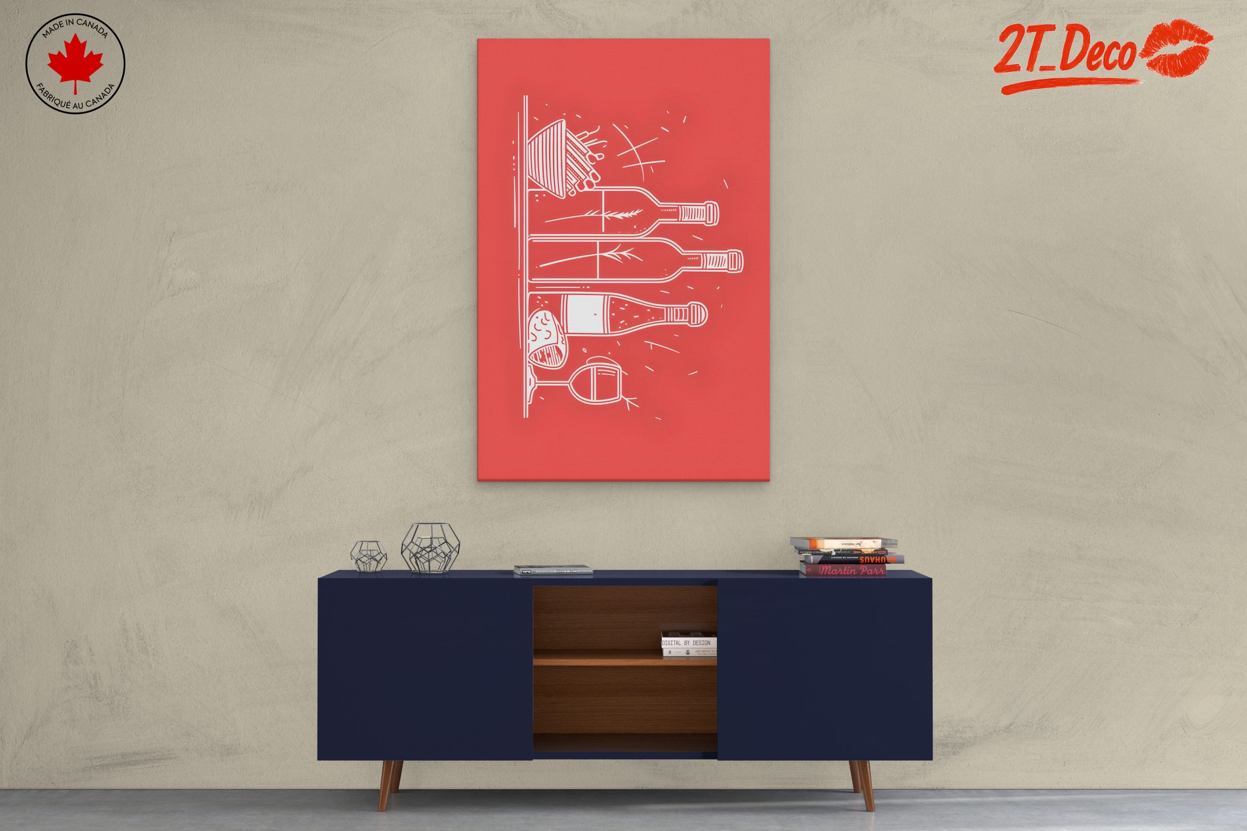 Beverage Art Illustration with Bottles - Image 3