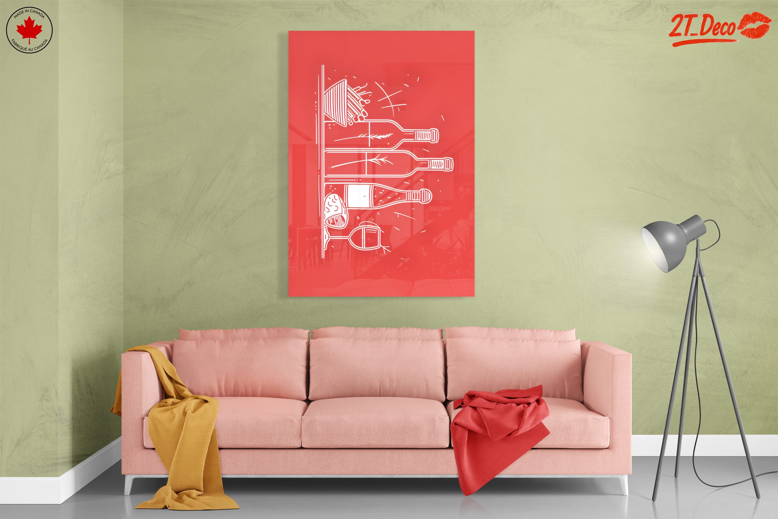 Beverage Art Illustration with Bottles - Image 7