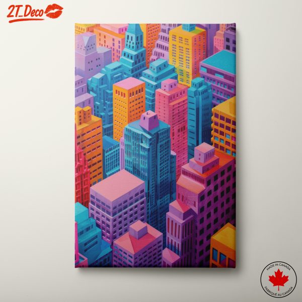 Vibrant Abstract Cityscape Art