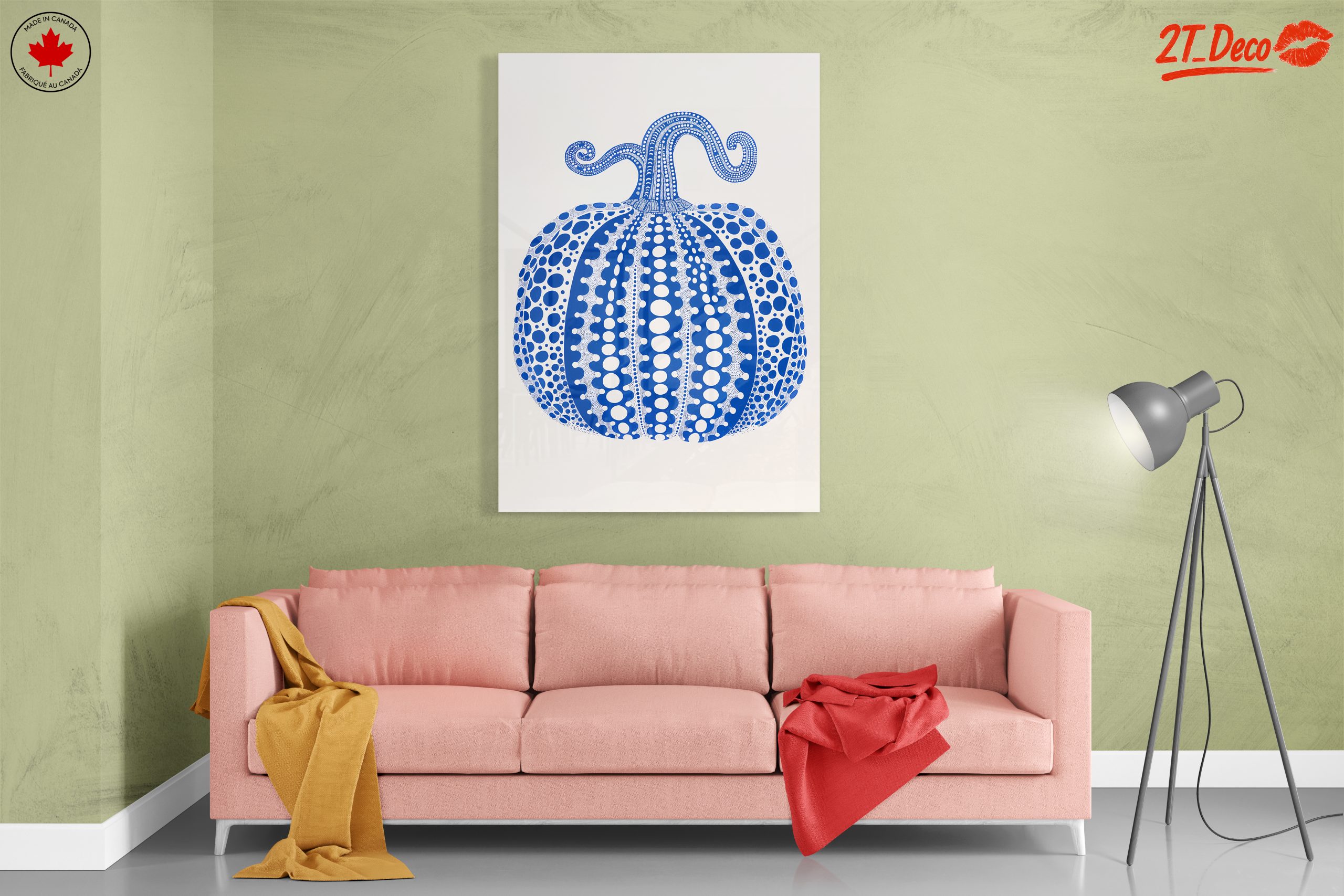 Stylized Blue Pumpkin Art - Image 7