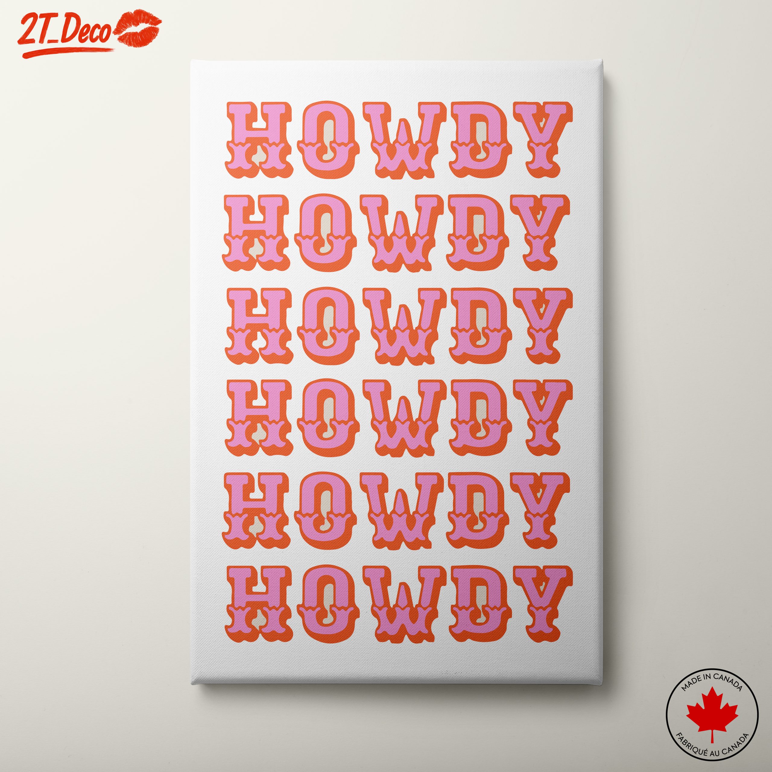 Playful Howdy Typography Art