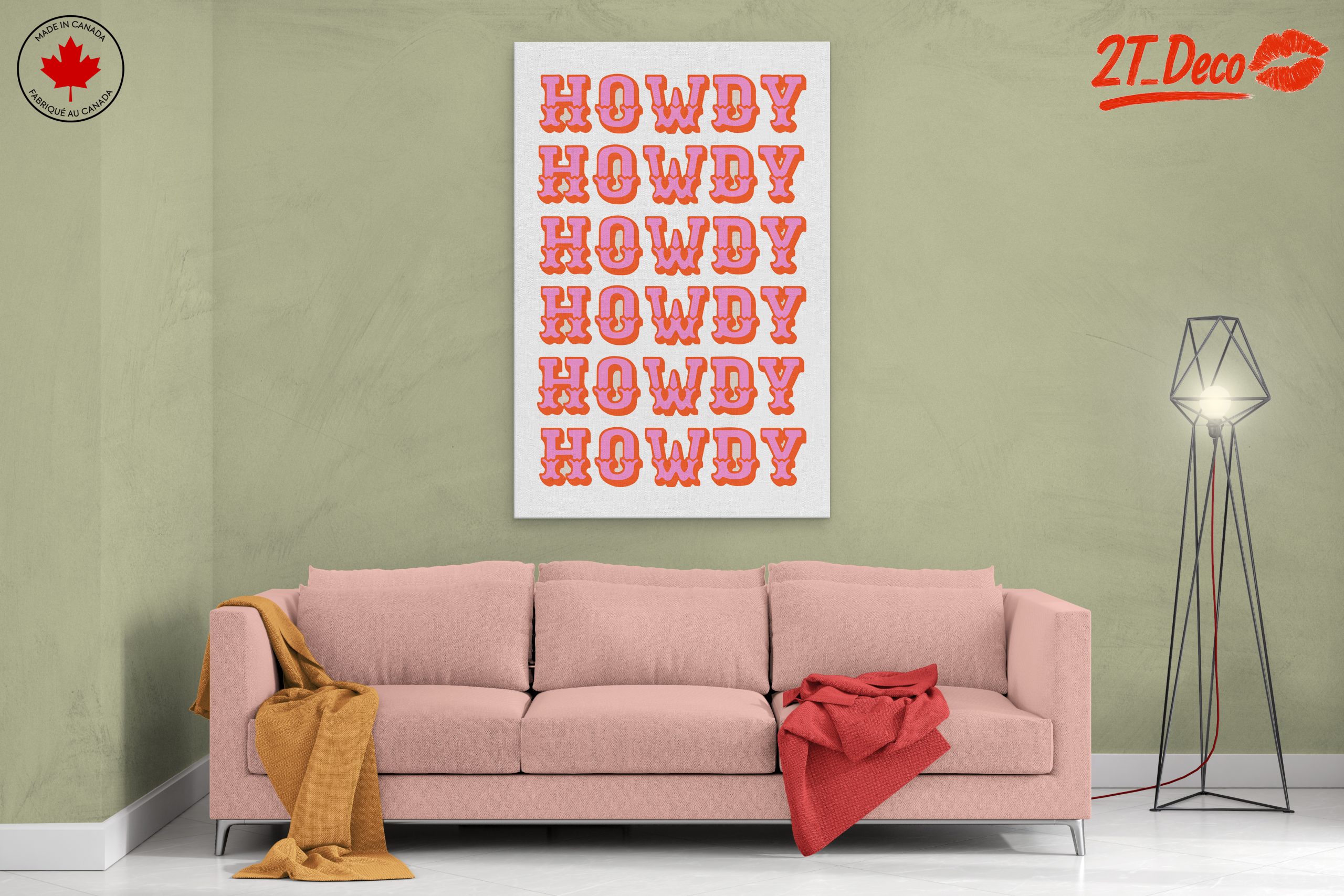 Playful Howdy Typography Art - Image 2