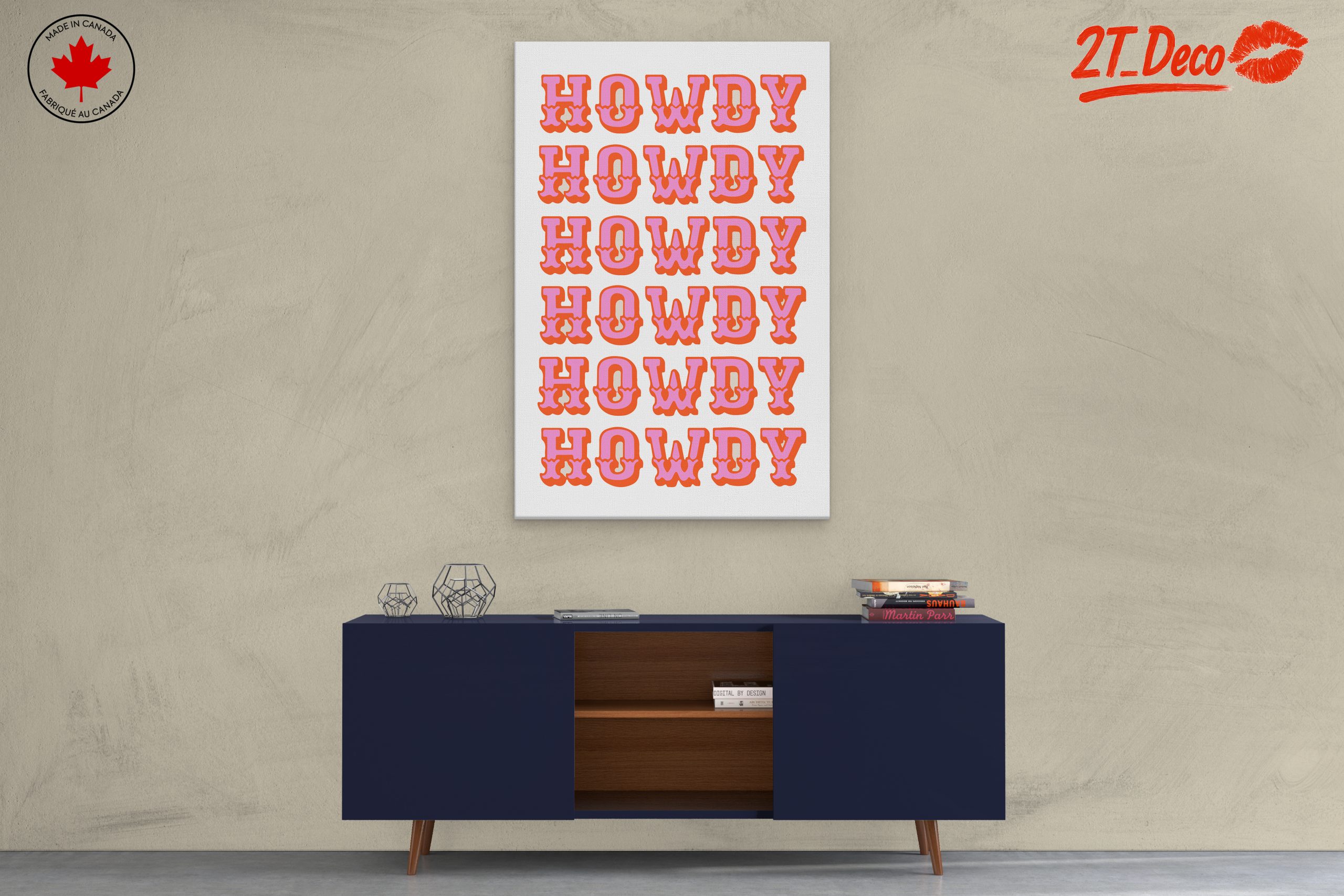 Playful Howdy Typography Art - Image 3
