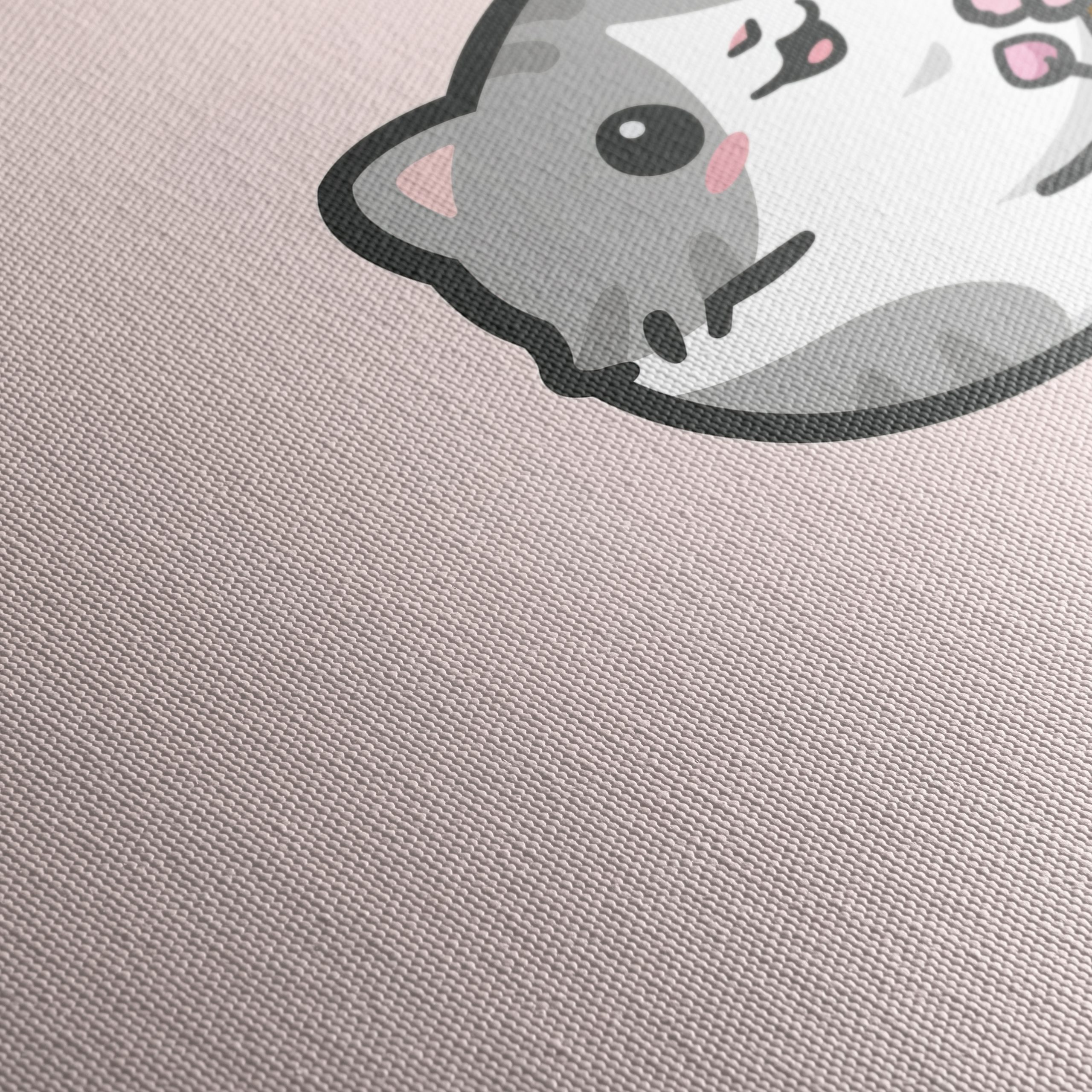 Adorable Cat with Cherry Blossoms Illustration - Image 5