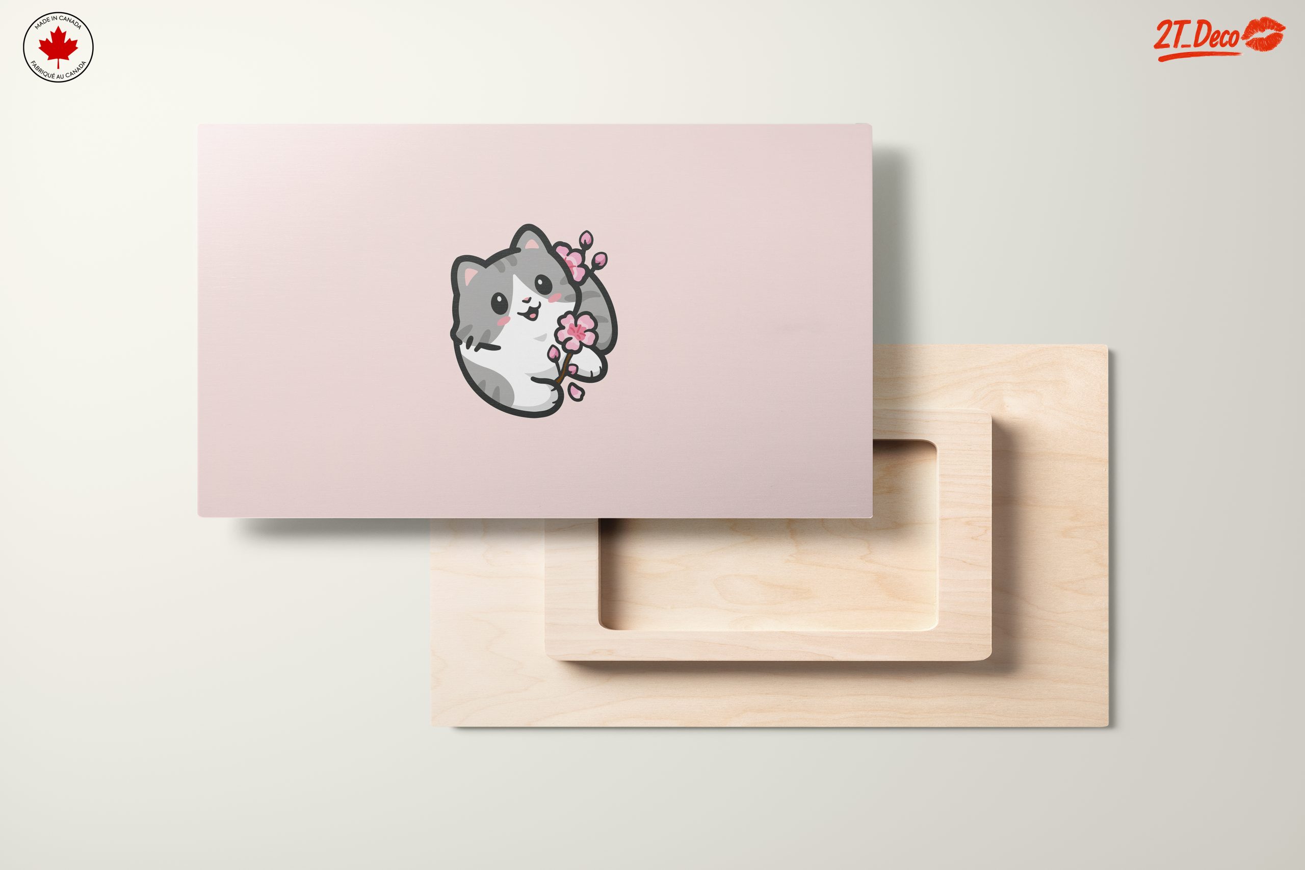 Adorable Cat with Cherry Blossoms Illustration - Image 11