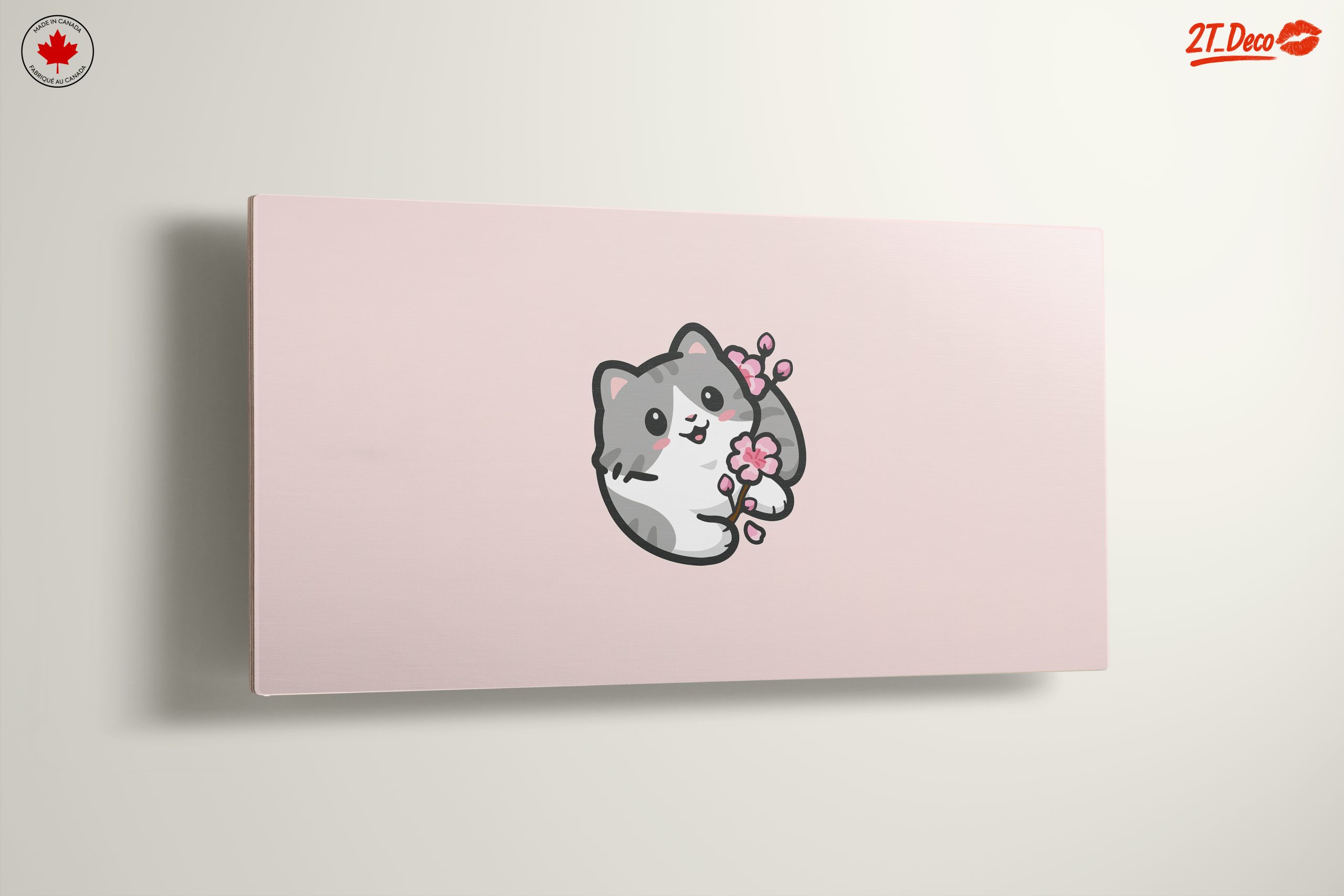 Adorable Cat with Cherry Blossoms Illustration - Image 13