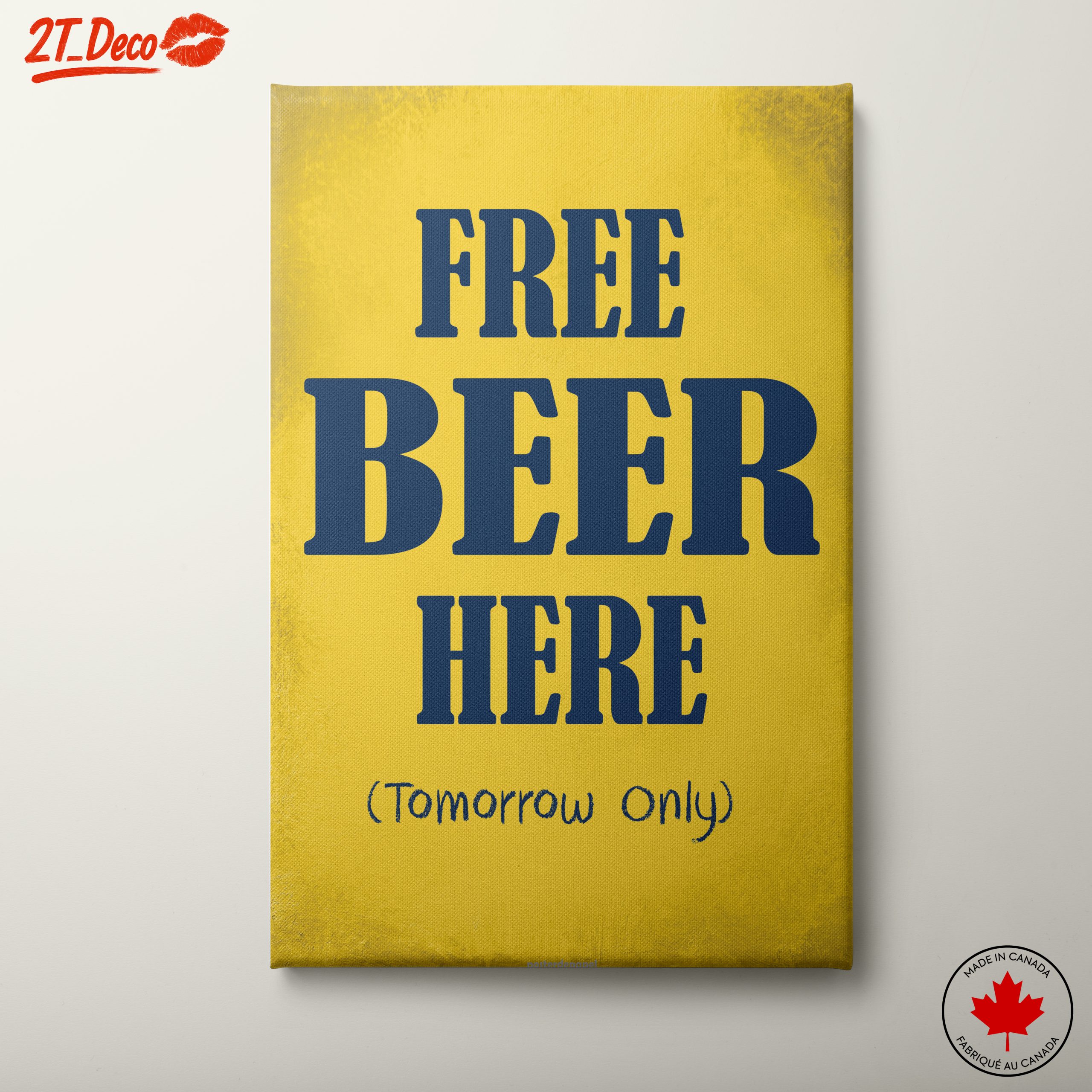 Free Beer Sign for Bar or Kitchen Decor