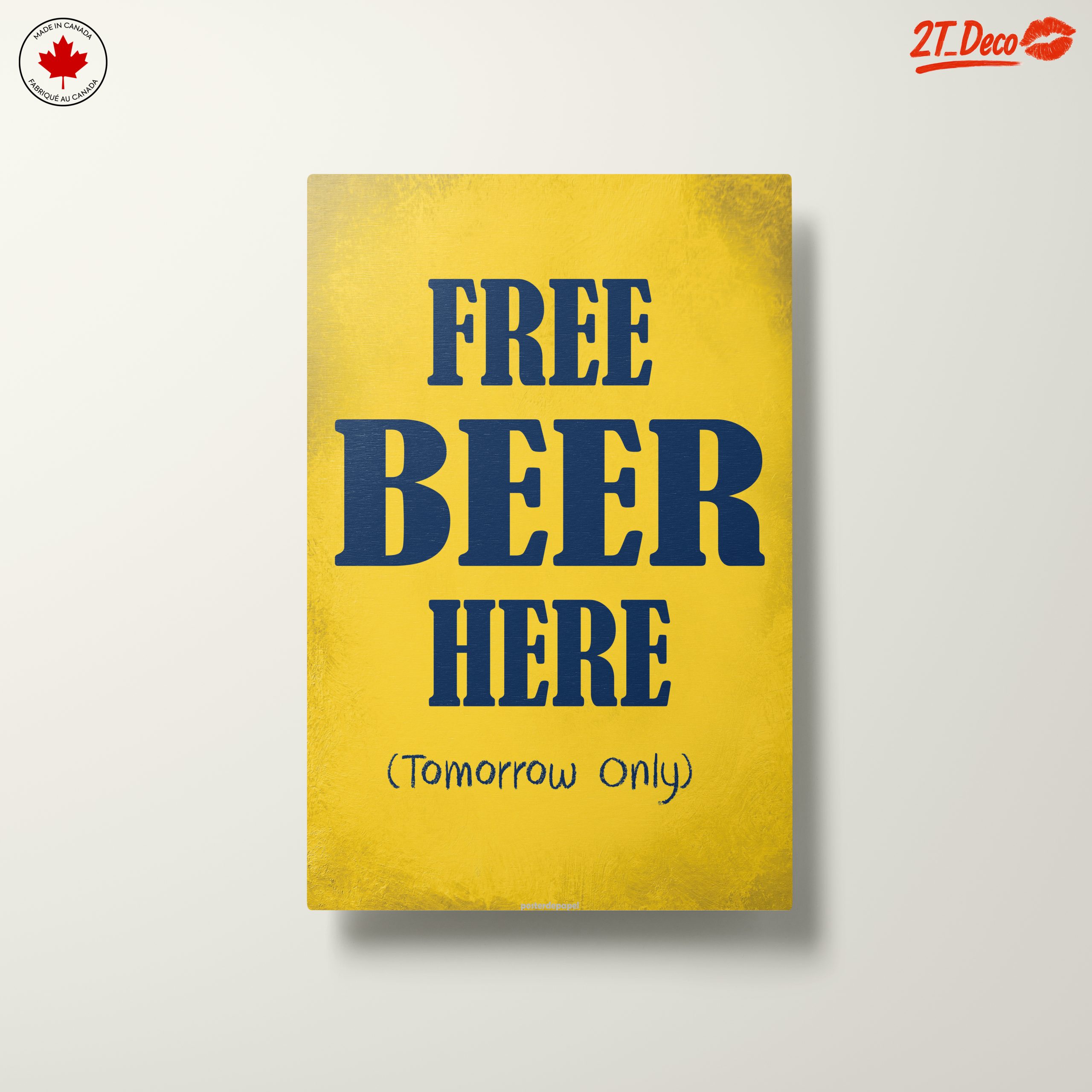 Free Beer Sign for Bar or Kitchen Decor - Image 10