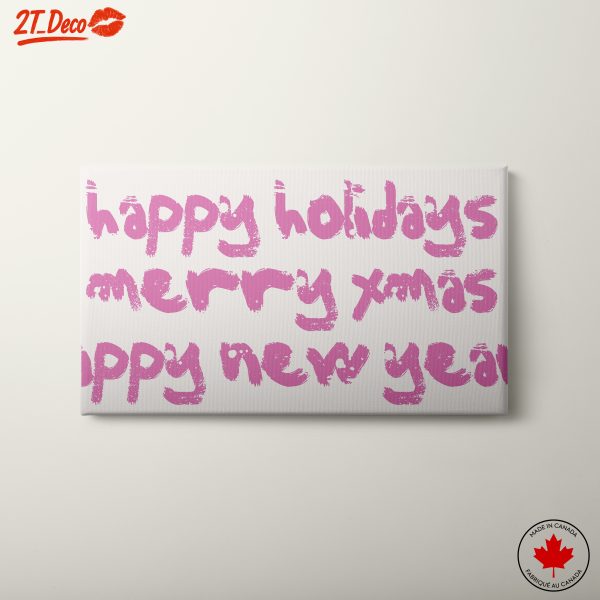 Festive Holiday Greeting Wall Art