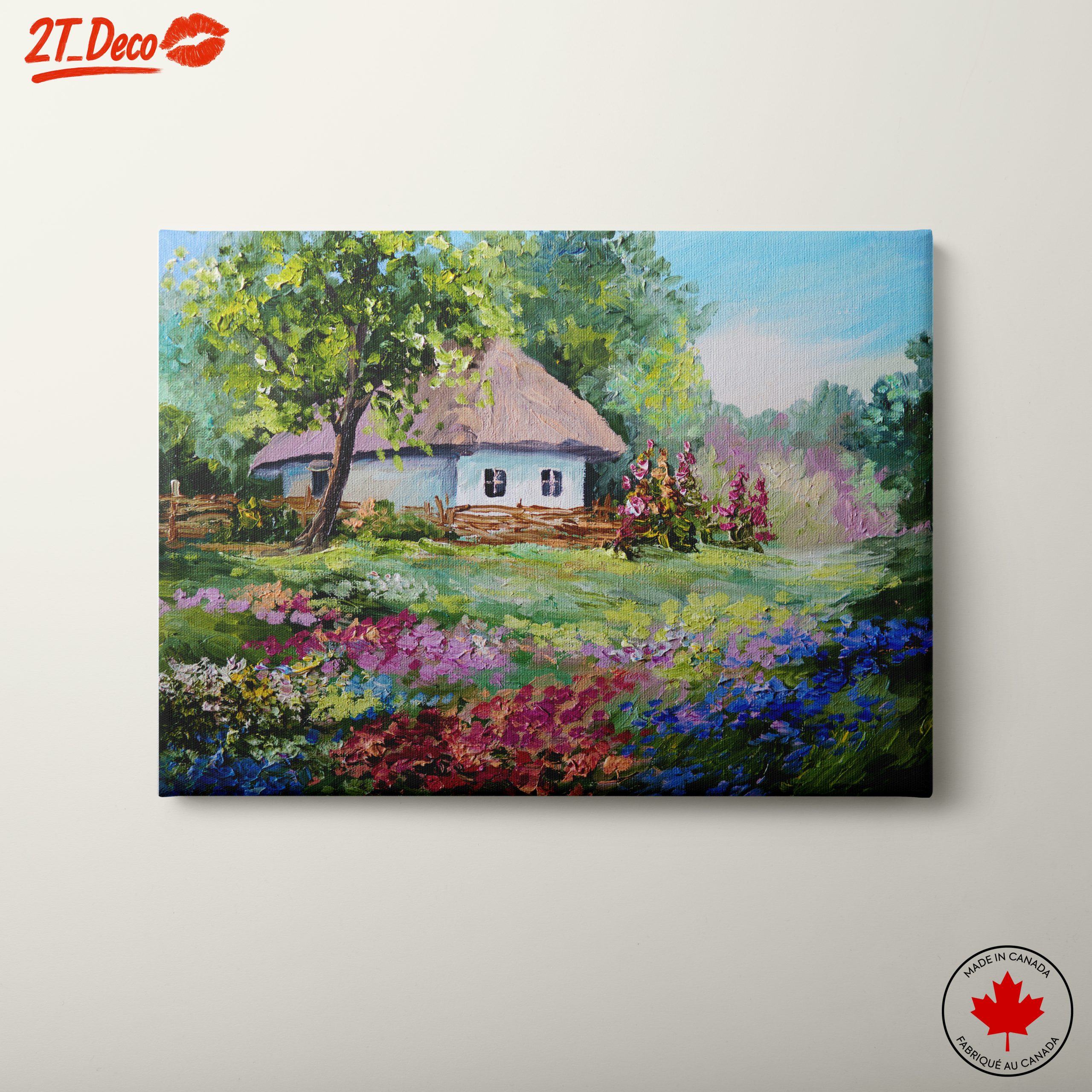 Charming Nature Landscape with Vibrant Flowers