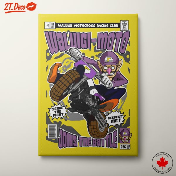 Waluigi Motocross Character Art