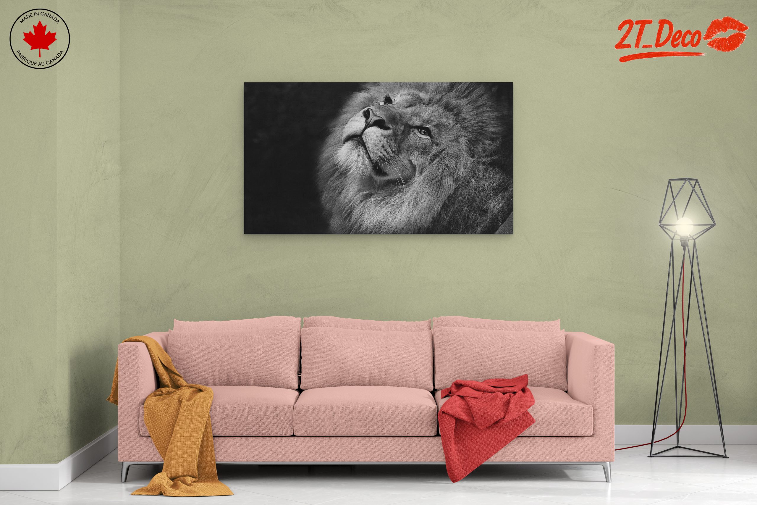 Majestic Black and White Lion Portrait - Image 2
