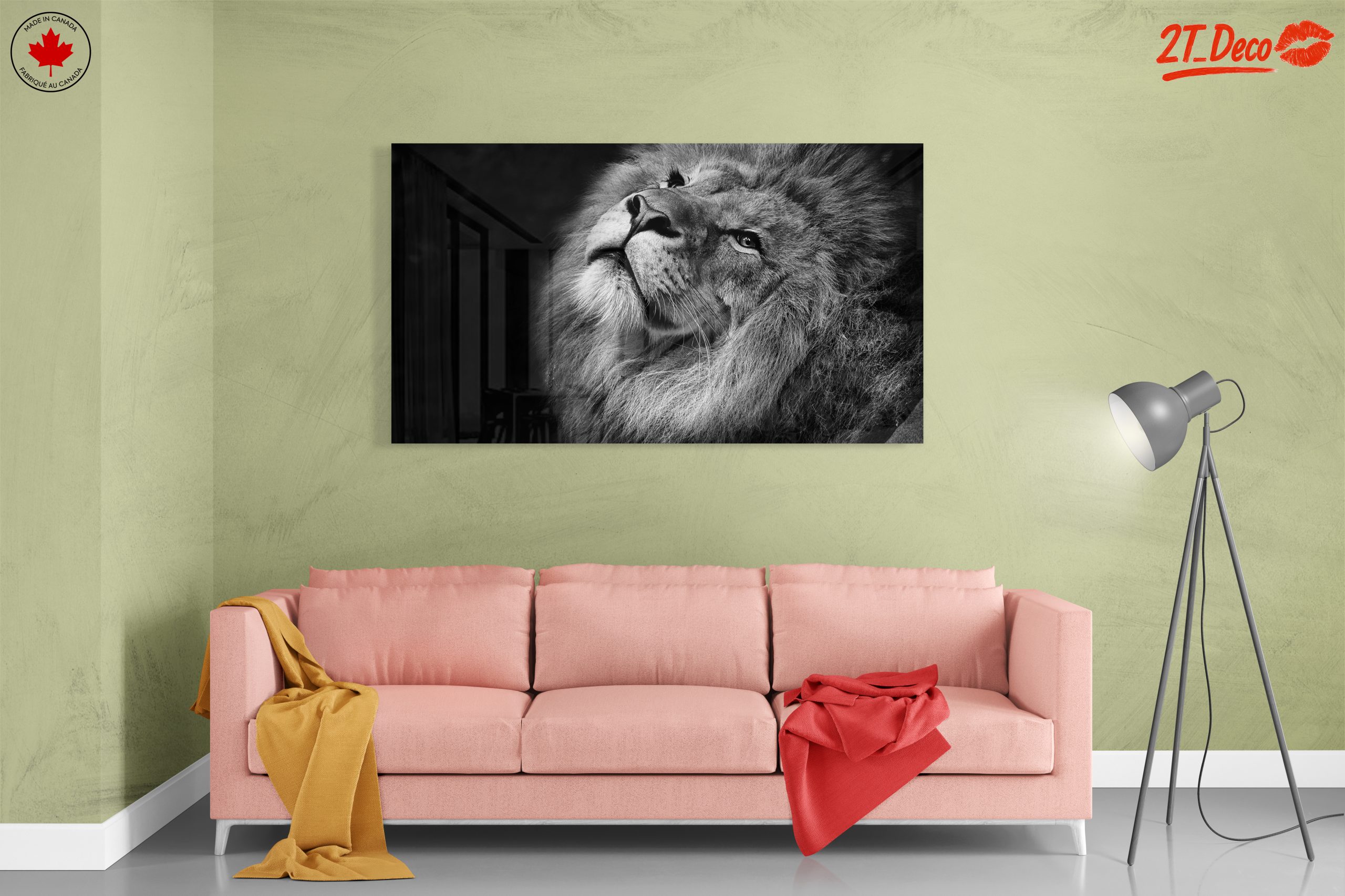 Majestic Black and White Lion Portrait - Image 7