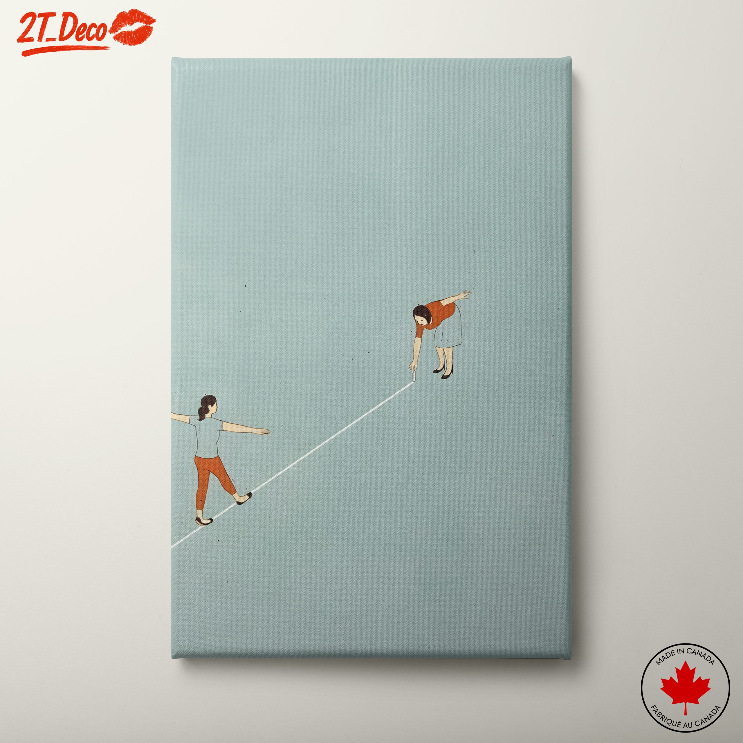 Two Women Balancing in Contemporary Style