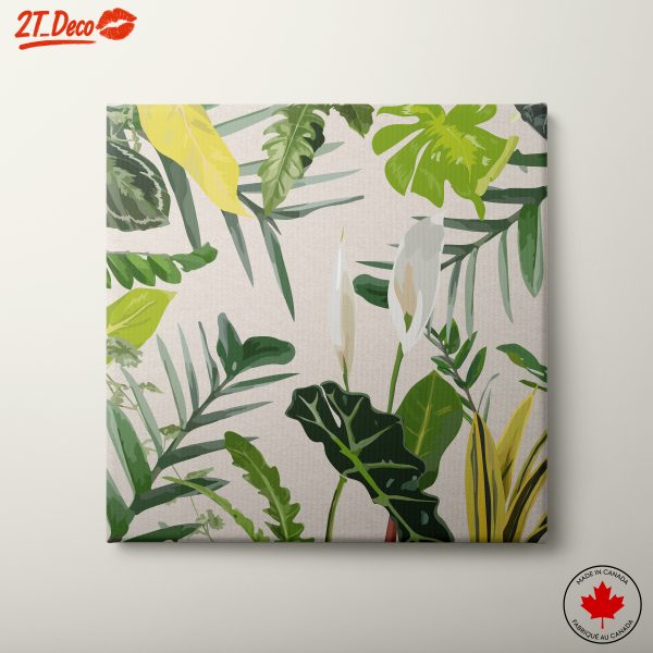 Lush Botanical Abstract Art Display