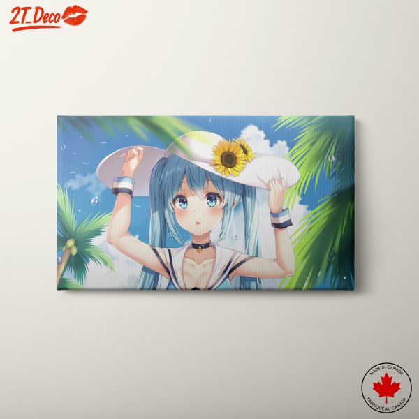 Vocaloid Character in Tropical Setting
