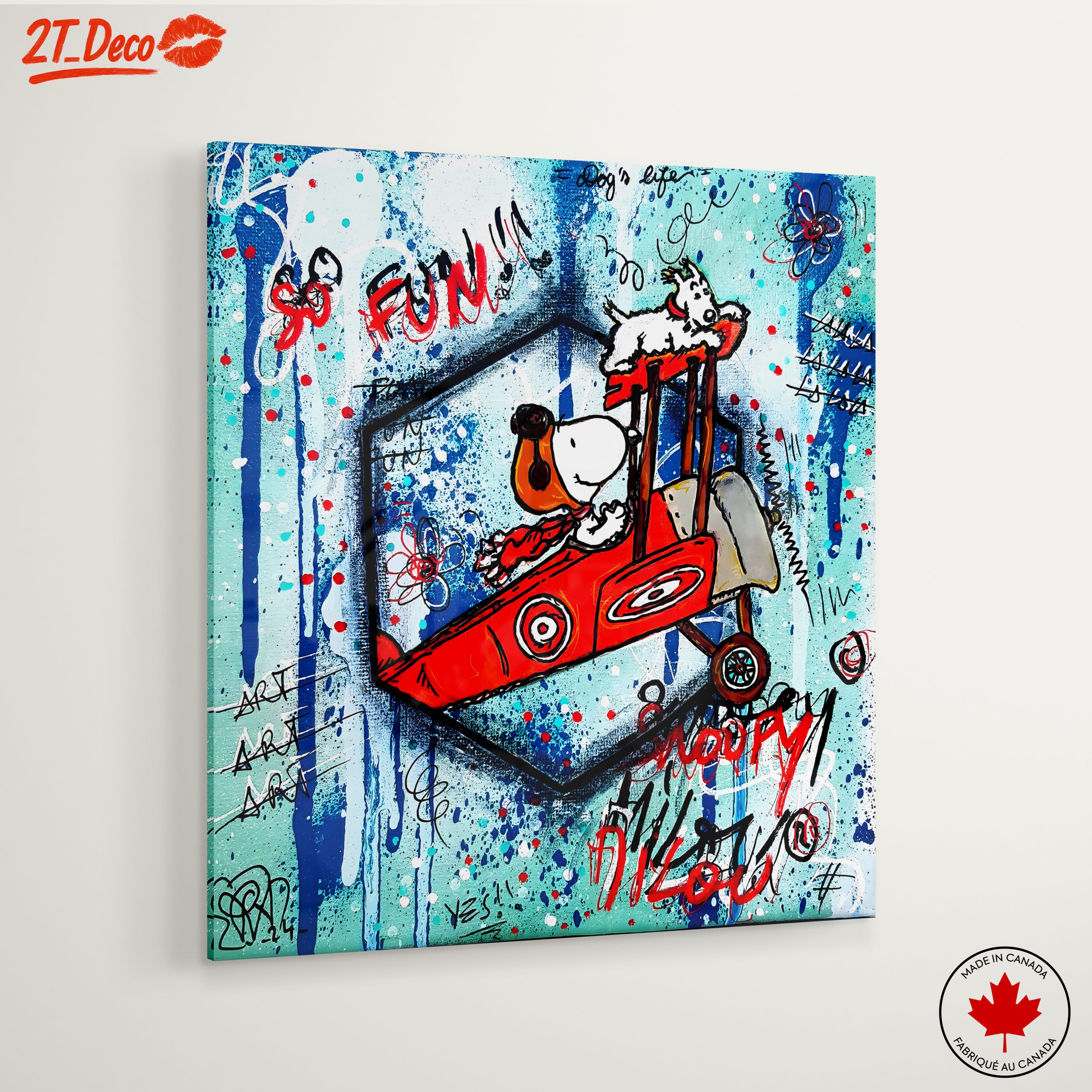 Whimsical Dog in an Airplane Art - Image 6
