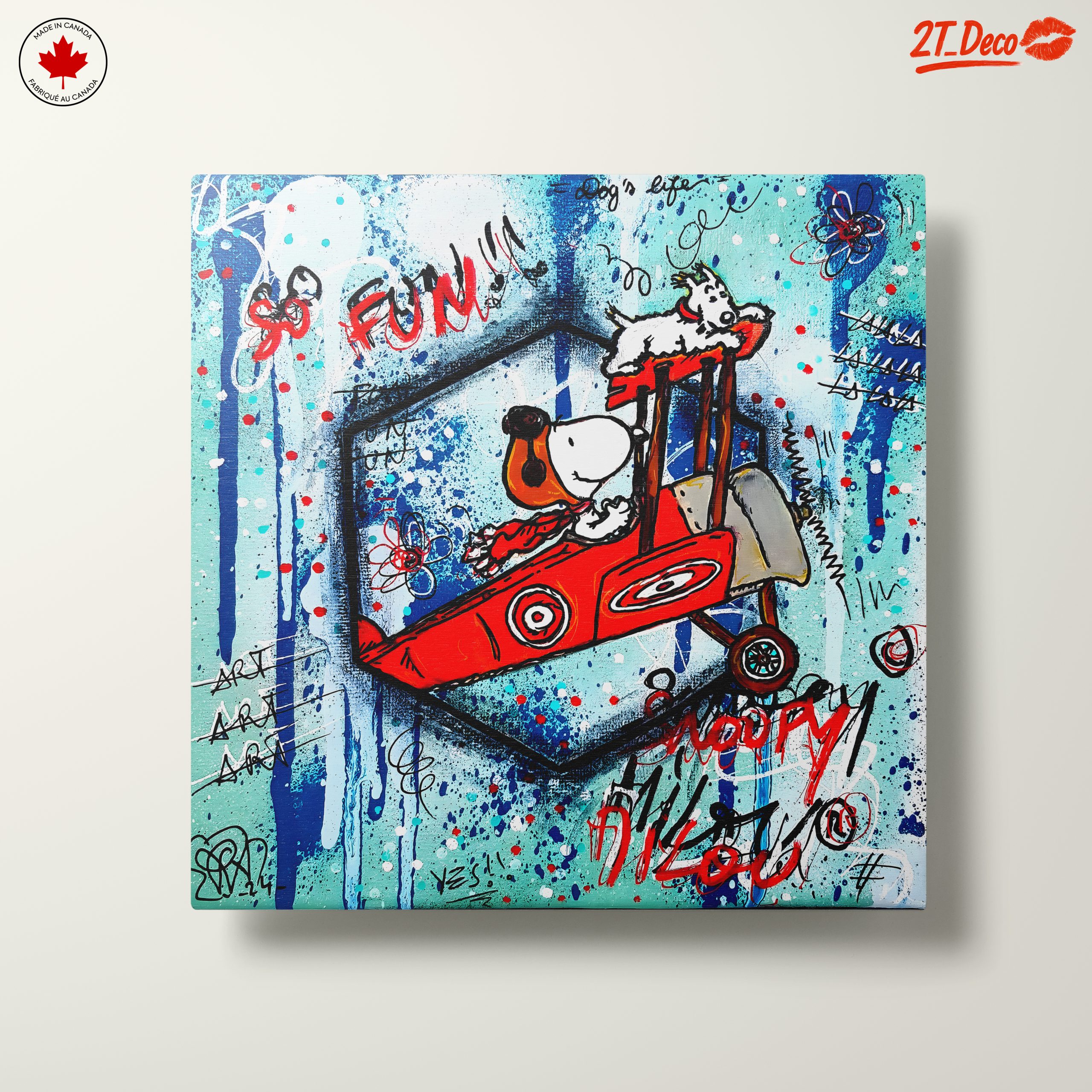 Whimsical Dog in an Airplane Art - Image 10