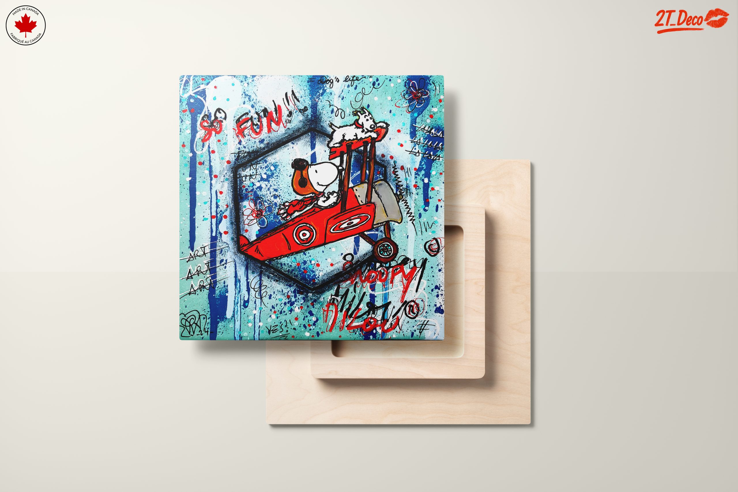Whimsical Dog in an Airplane Art - Image 11