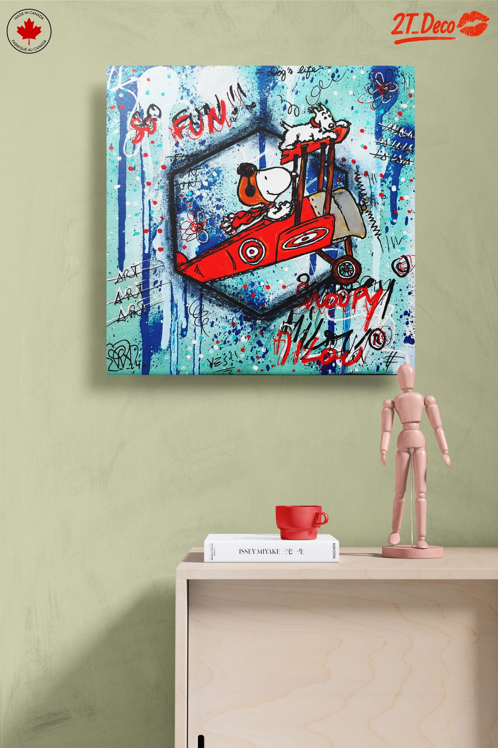 Whimsical Dog in an Airplane Art - Image 14