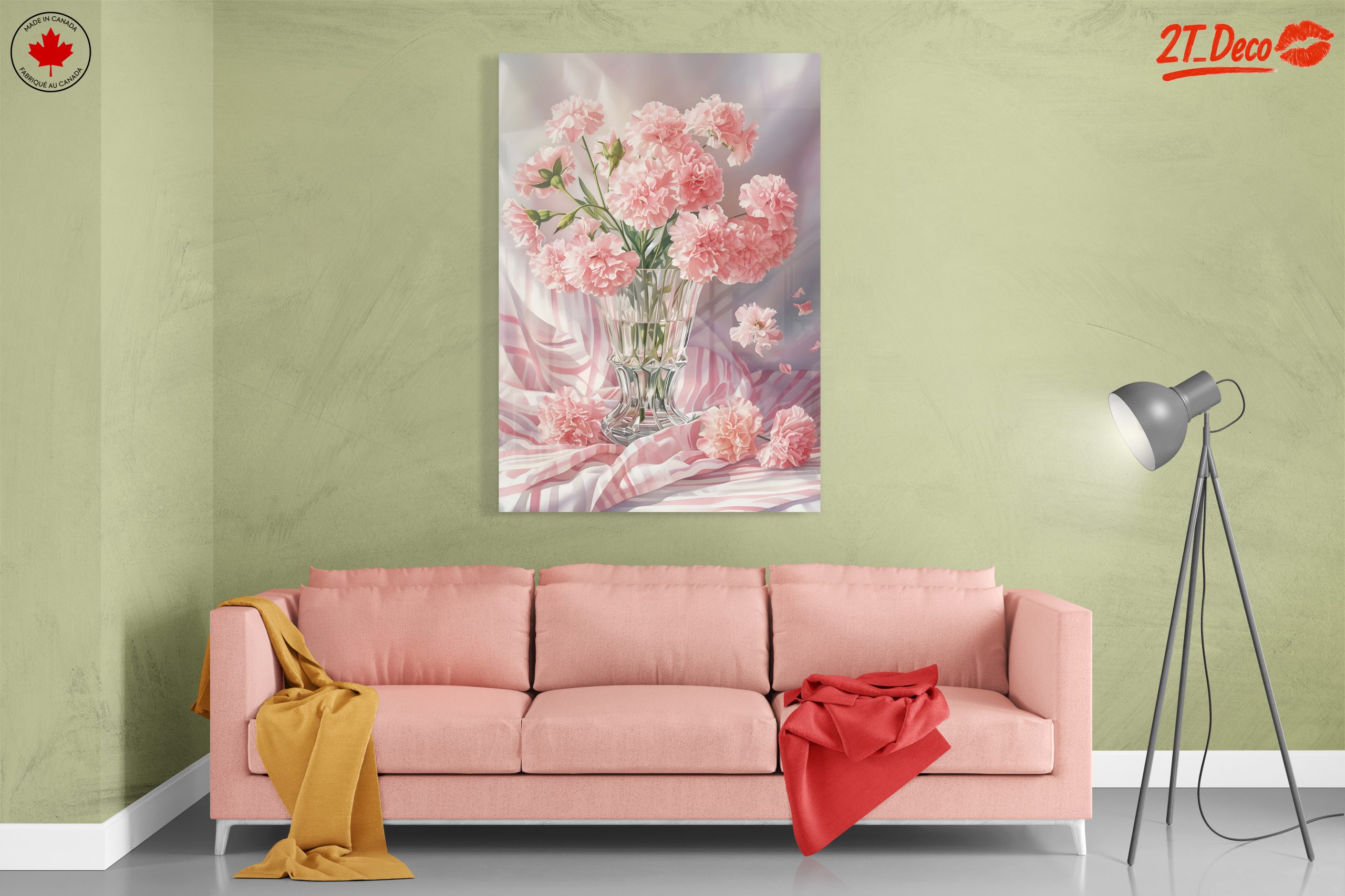 Pink Carnations in a Glass Vase - Image 7