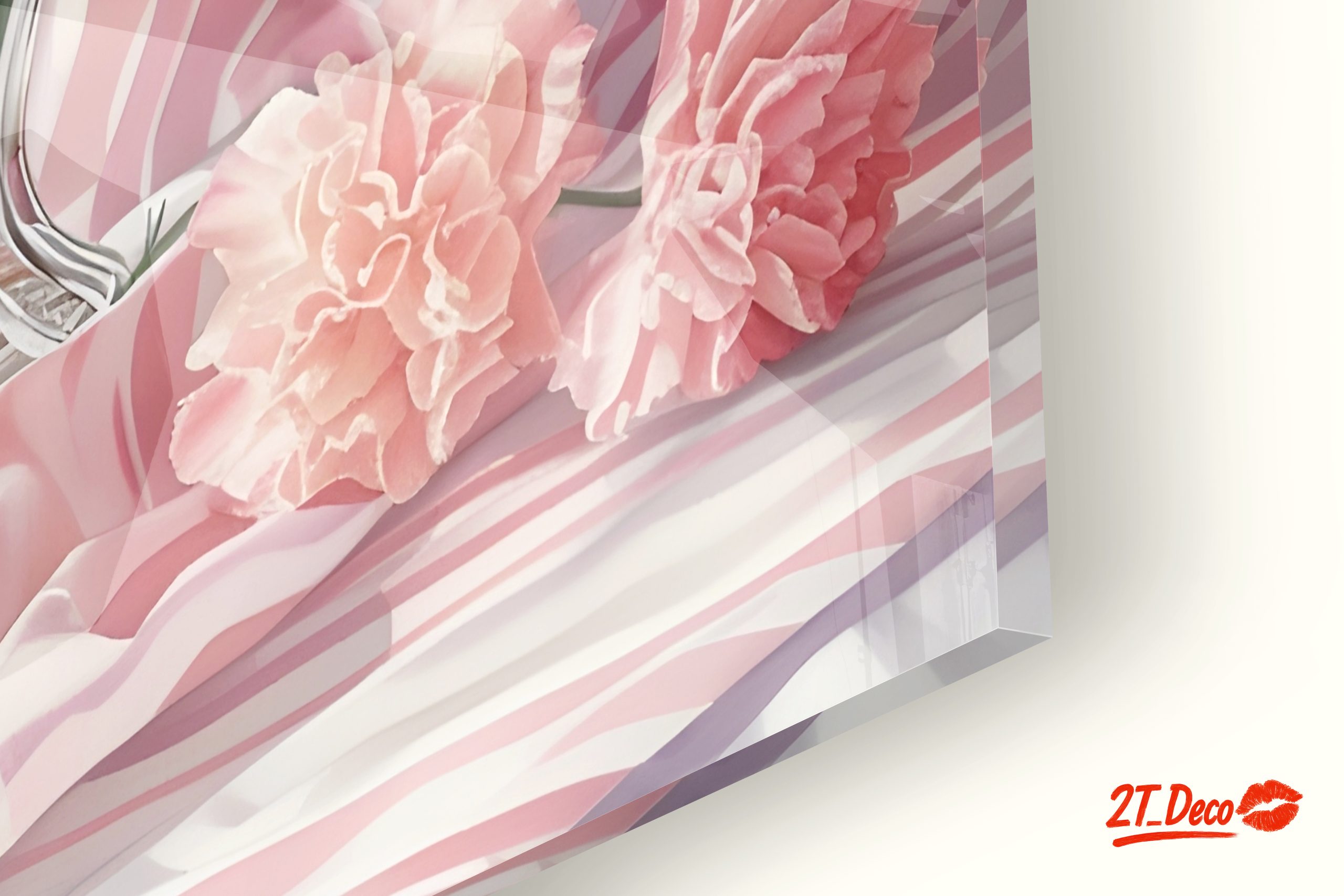 Pink Carnations in a Glass Vase - Image 9